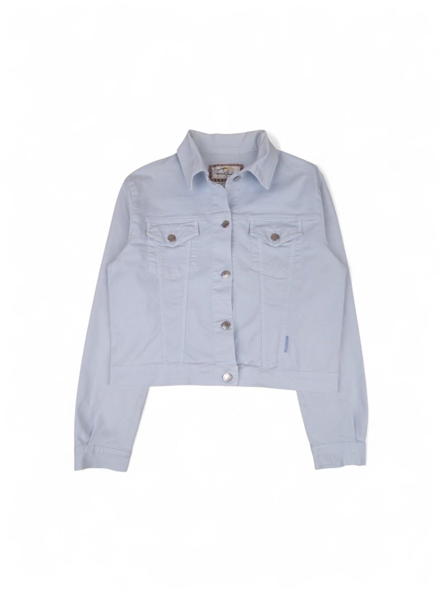 Veste Burberry Coton Bleu Clair M Femme