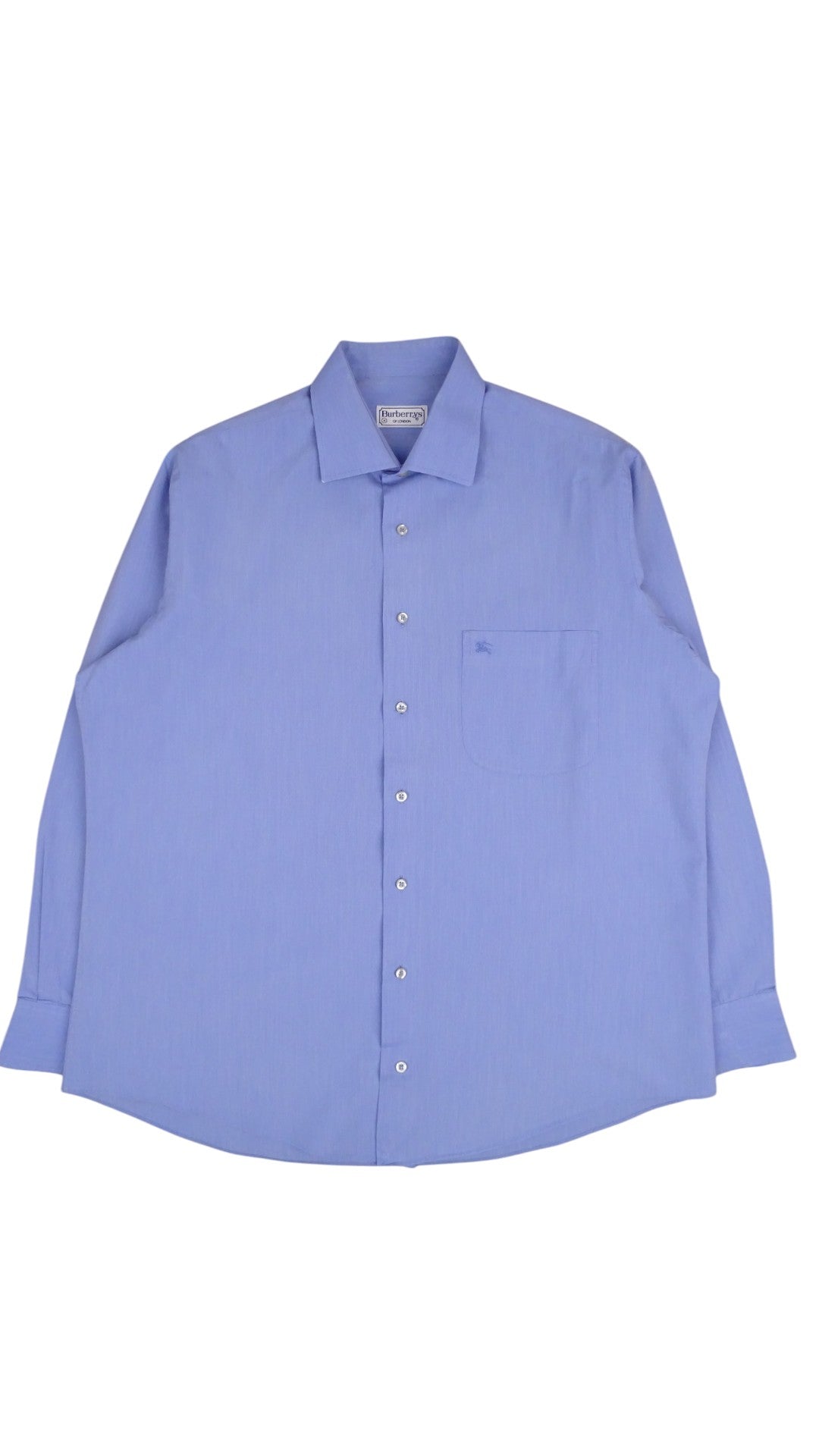 Chemise Burberry Bleue Logo Brodé L Homme