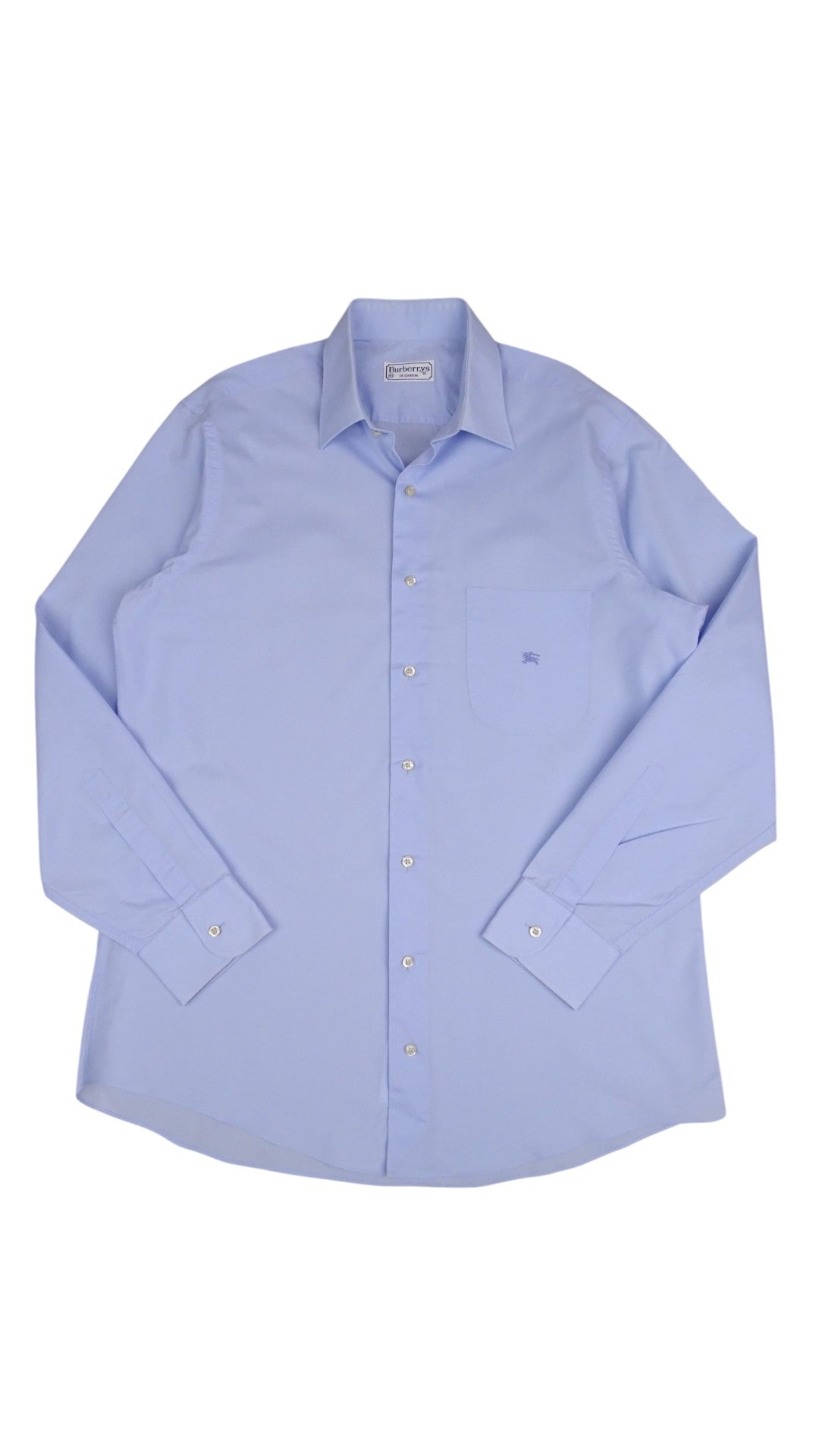 Chemise Burberry Bleue Logo Brodé L Homme