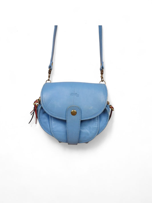 Sac Jérôme Dreyfuss "Momo" Bleu Cuir Bandoulière