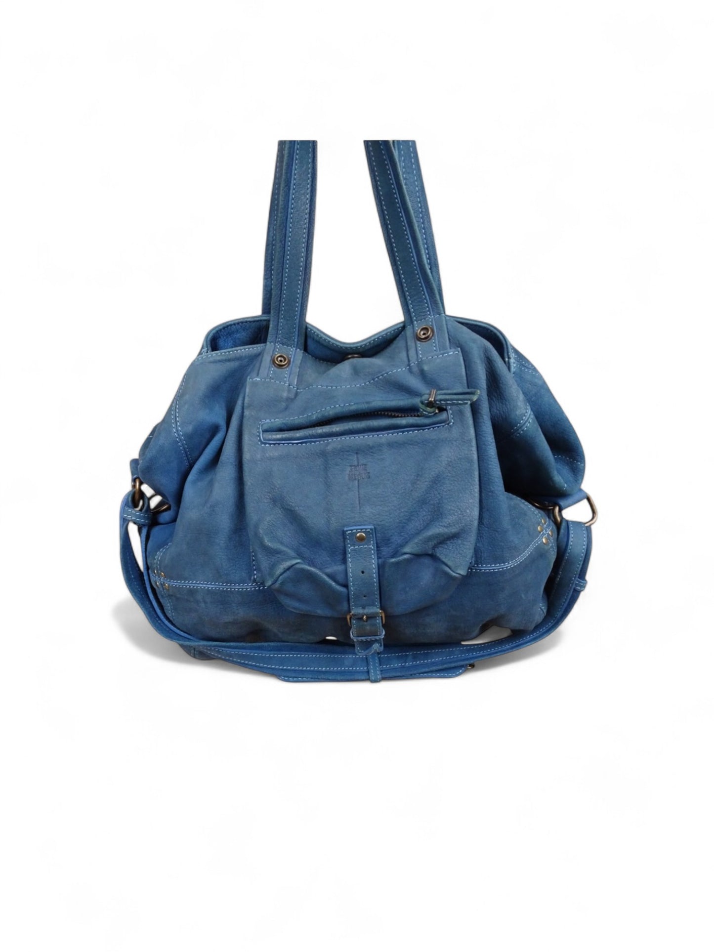 Sac Jérôme Dreyfuss "Billy" M Bleu Cuir Doux