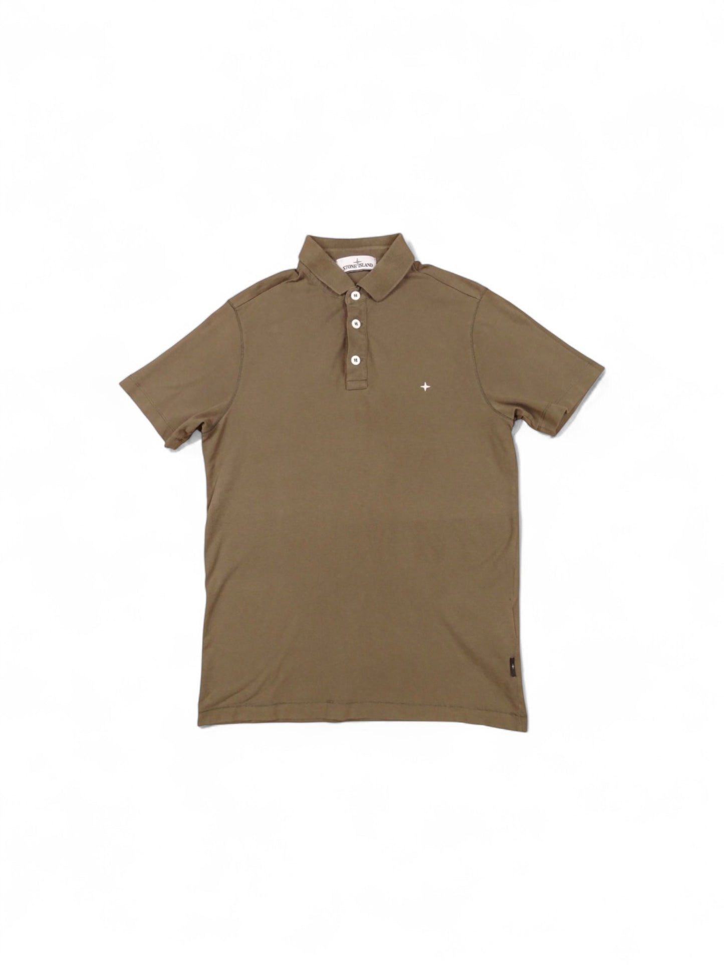 Polo Stone Island Marron M 100% Coton
