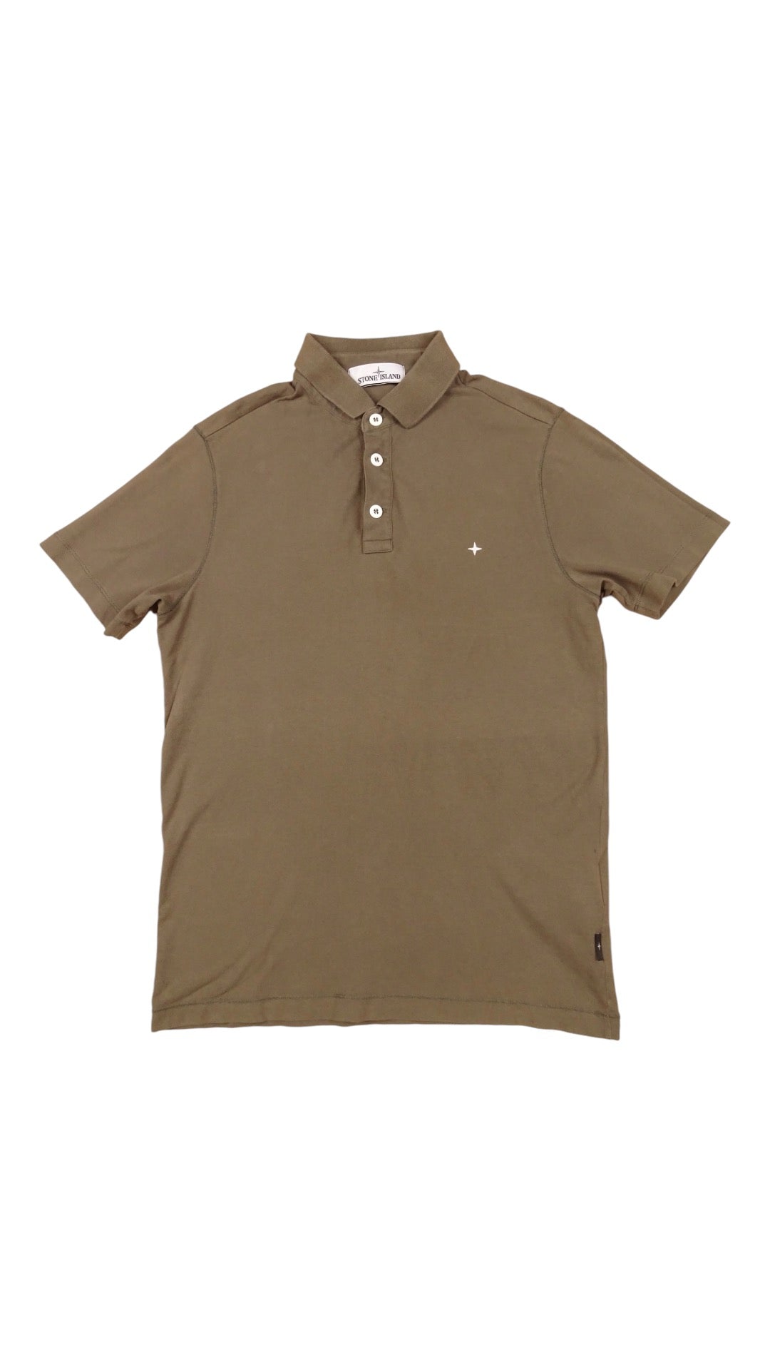 Polo Stone Island Marron M 100% Coton