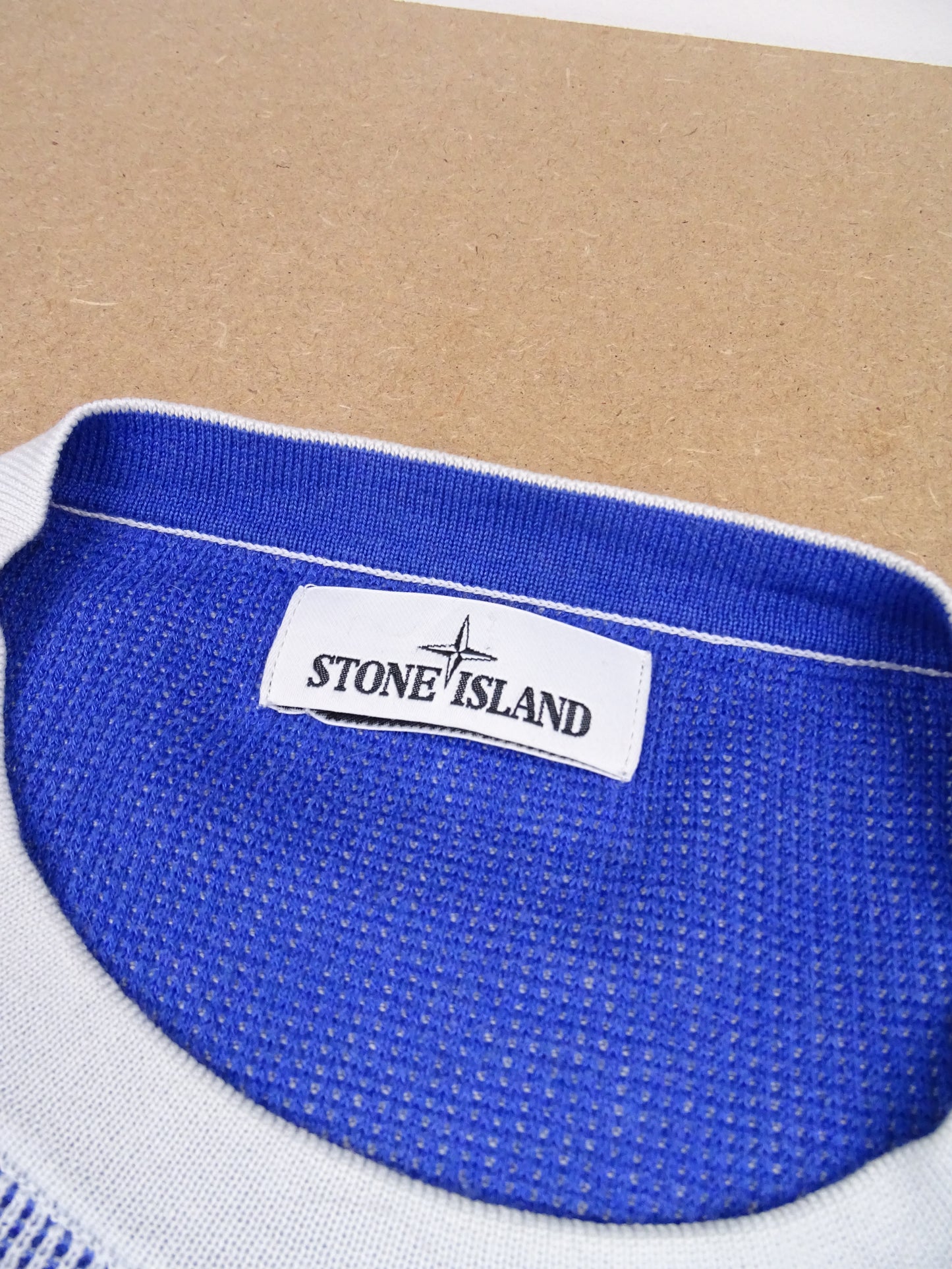 Pull Stone Island Blanc M Homme 100% Coton