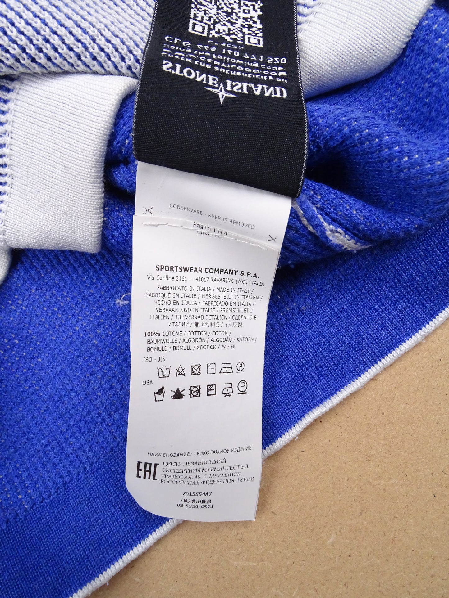 Pull Stone Island Blanc M Homme 100% Coton