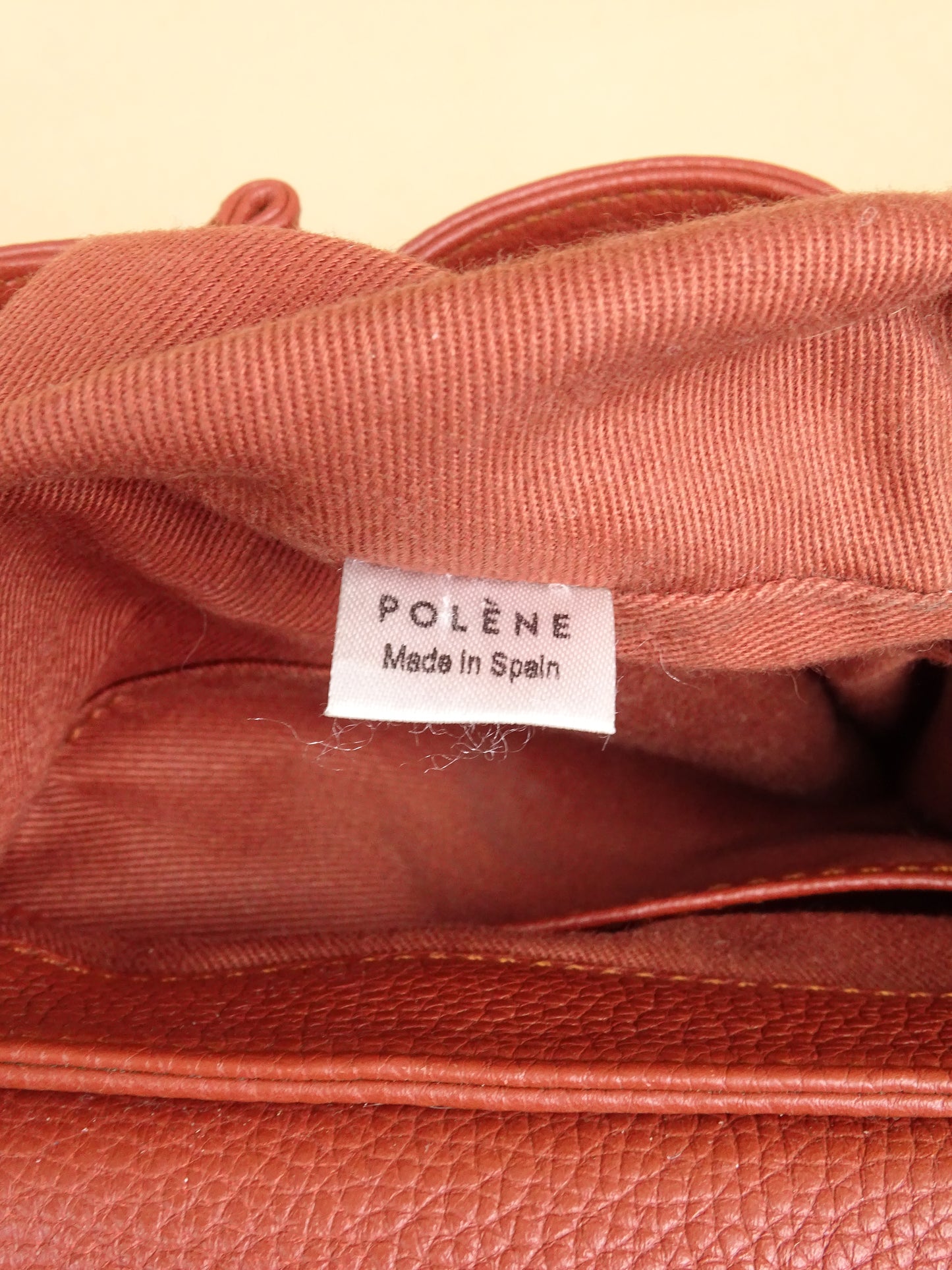Polène Sac "Numéro Un Mini" Bandoulière Terracotta Cuir Daim