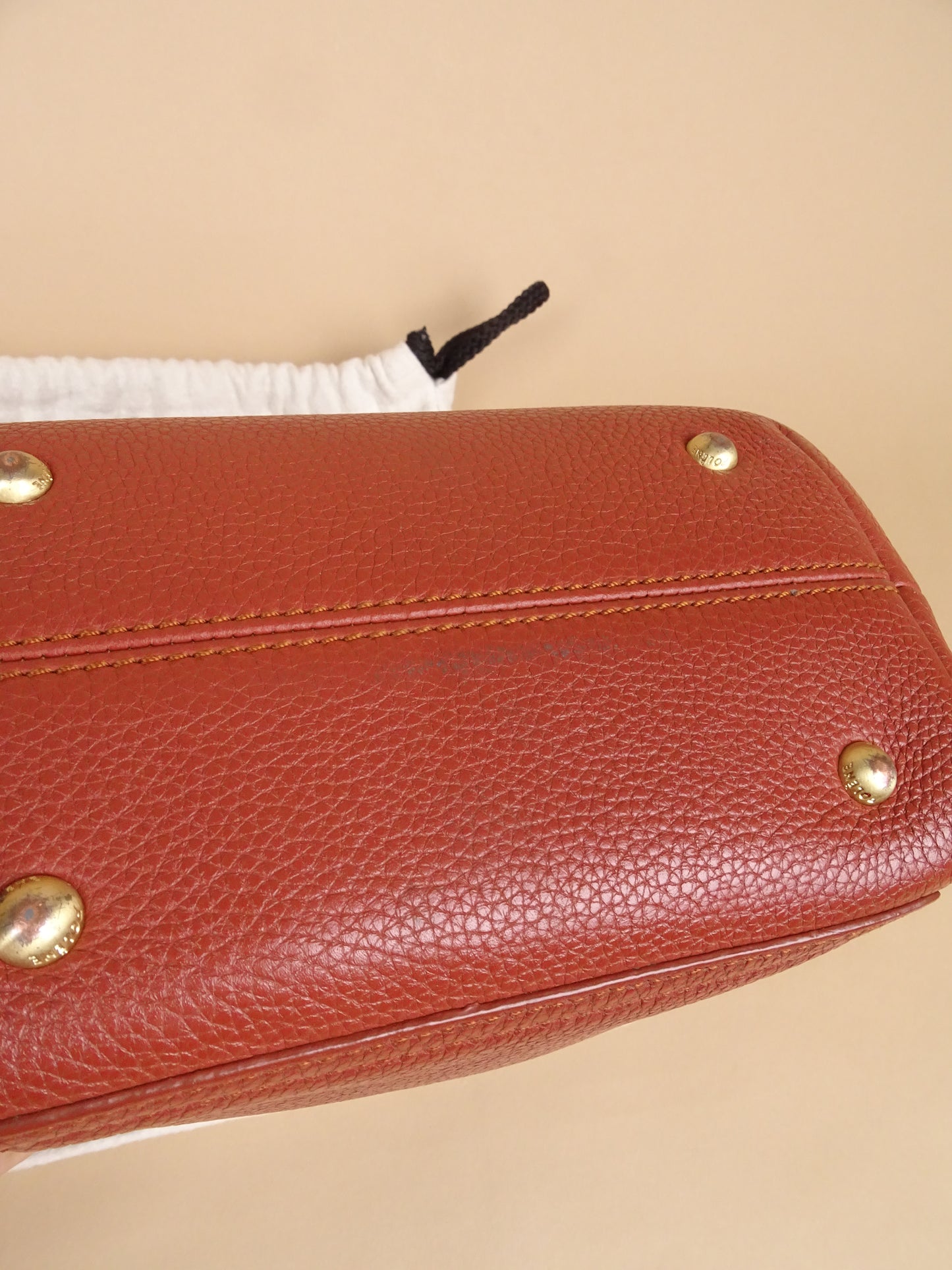 Polène Sac "Numéro Un Mini" Bandoulière Terracotta Cuir Daim