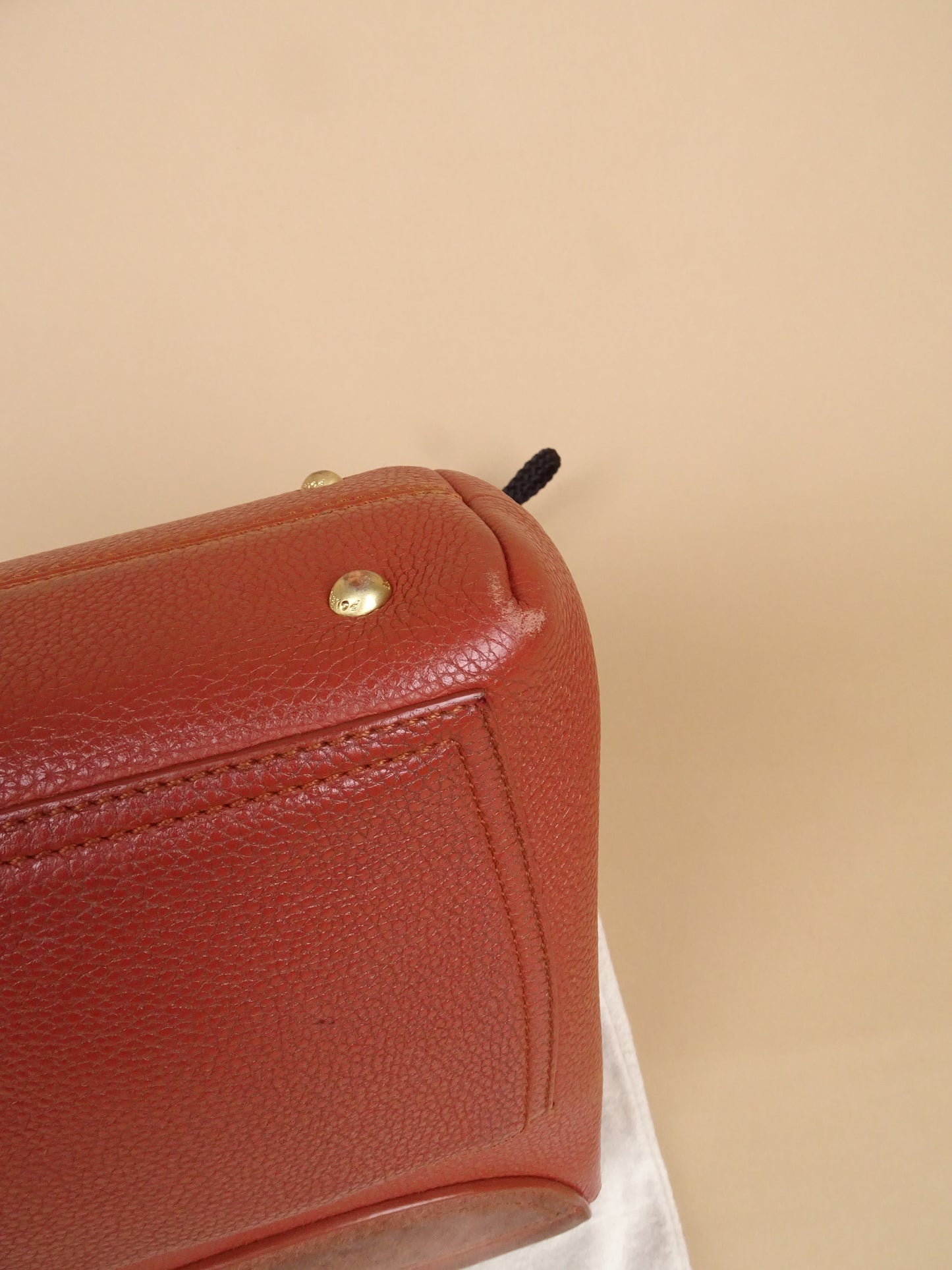 Polène Sac "Numéro Un Mini" Bandoulière Terracotta Cuir Daim