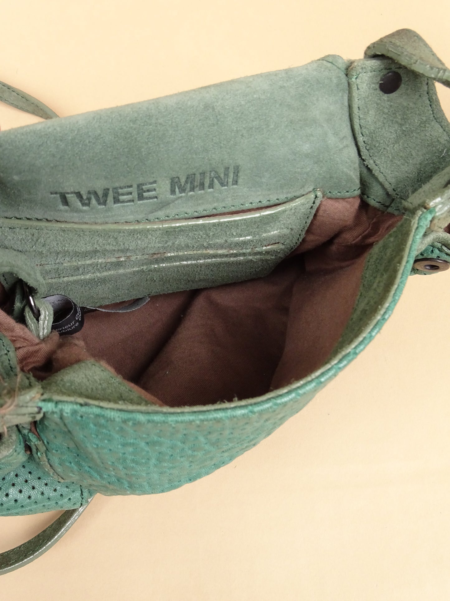 Sac Jérôme Dreyfuss Twee Mini Vert Foncé Cuir