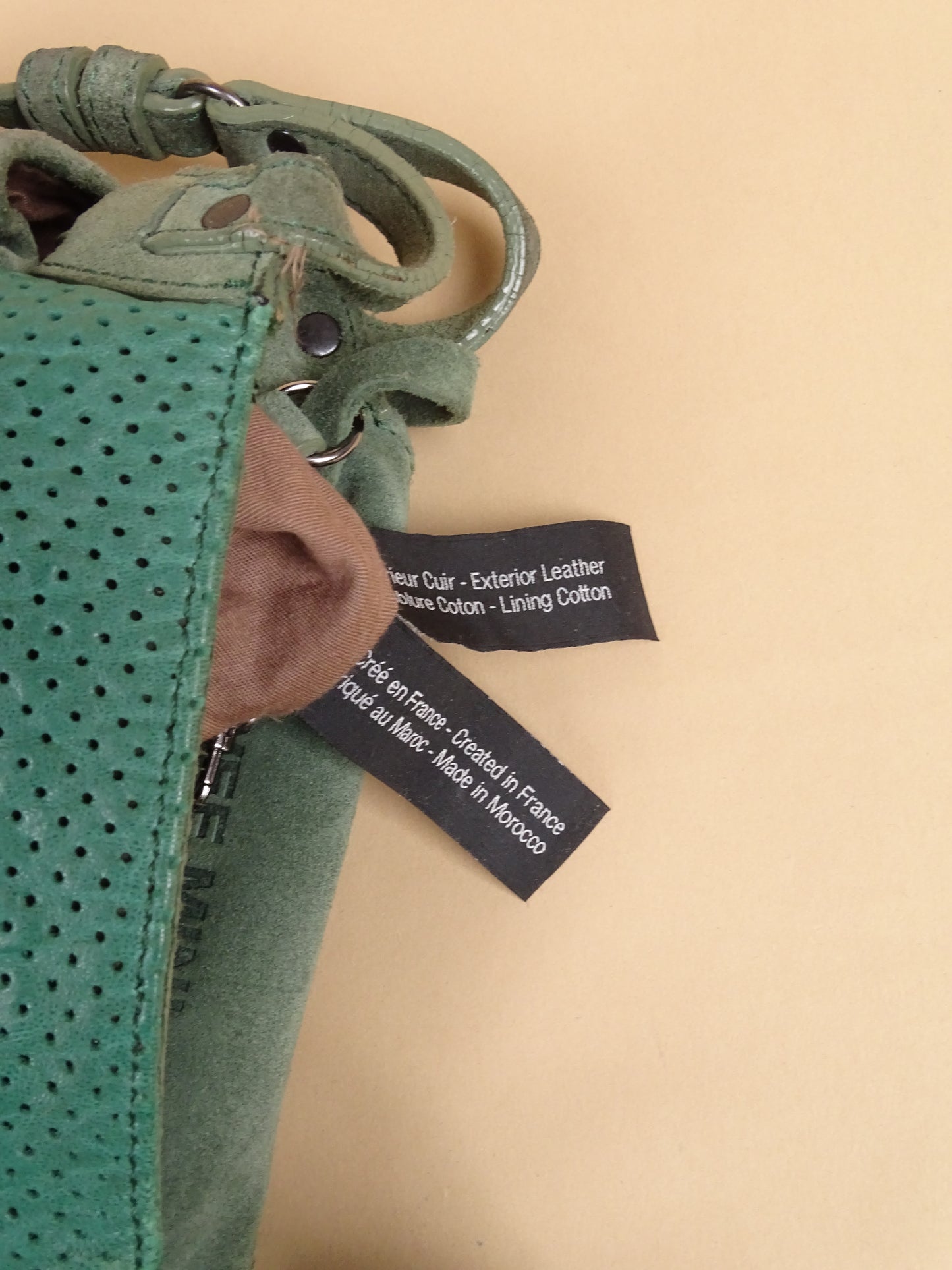 Sac Jérôme Dreyfuss Twee Mini Vert Foncé Cuir