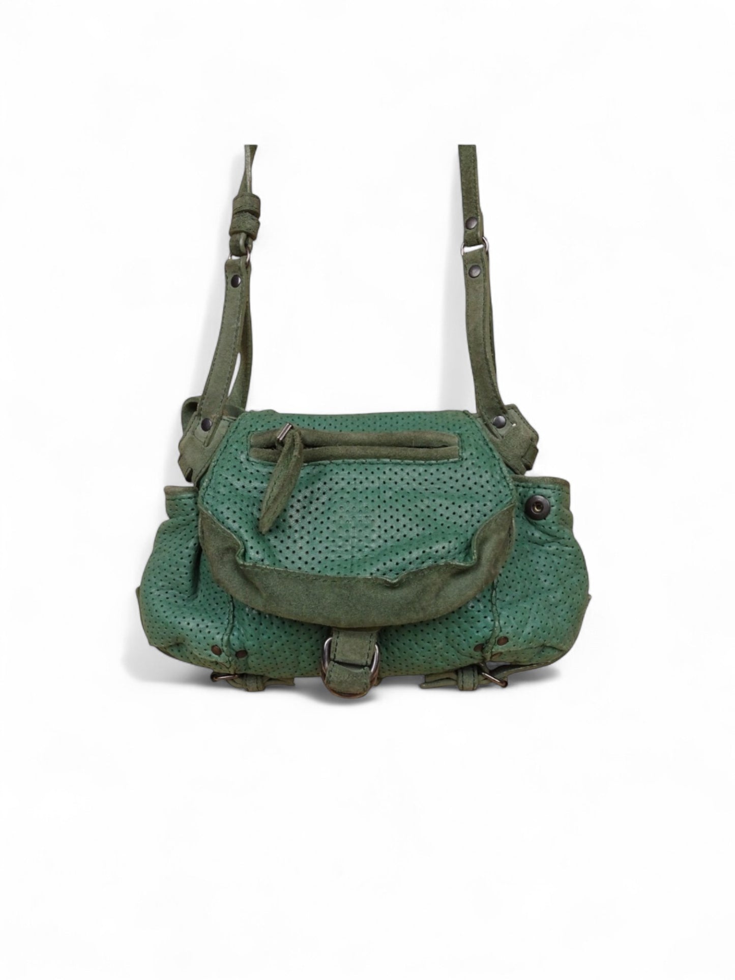 Sac Jérôme Dreyfuss Twee Mini Vert Foncé Cuir