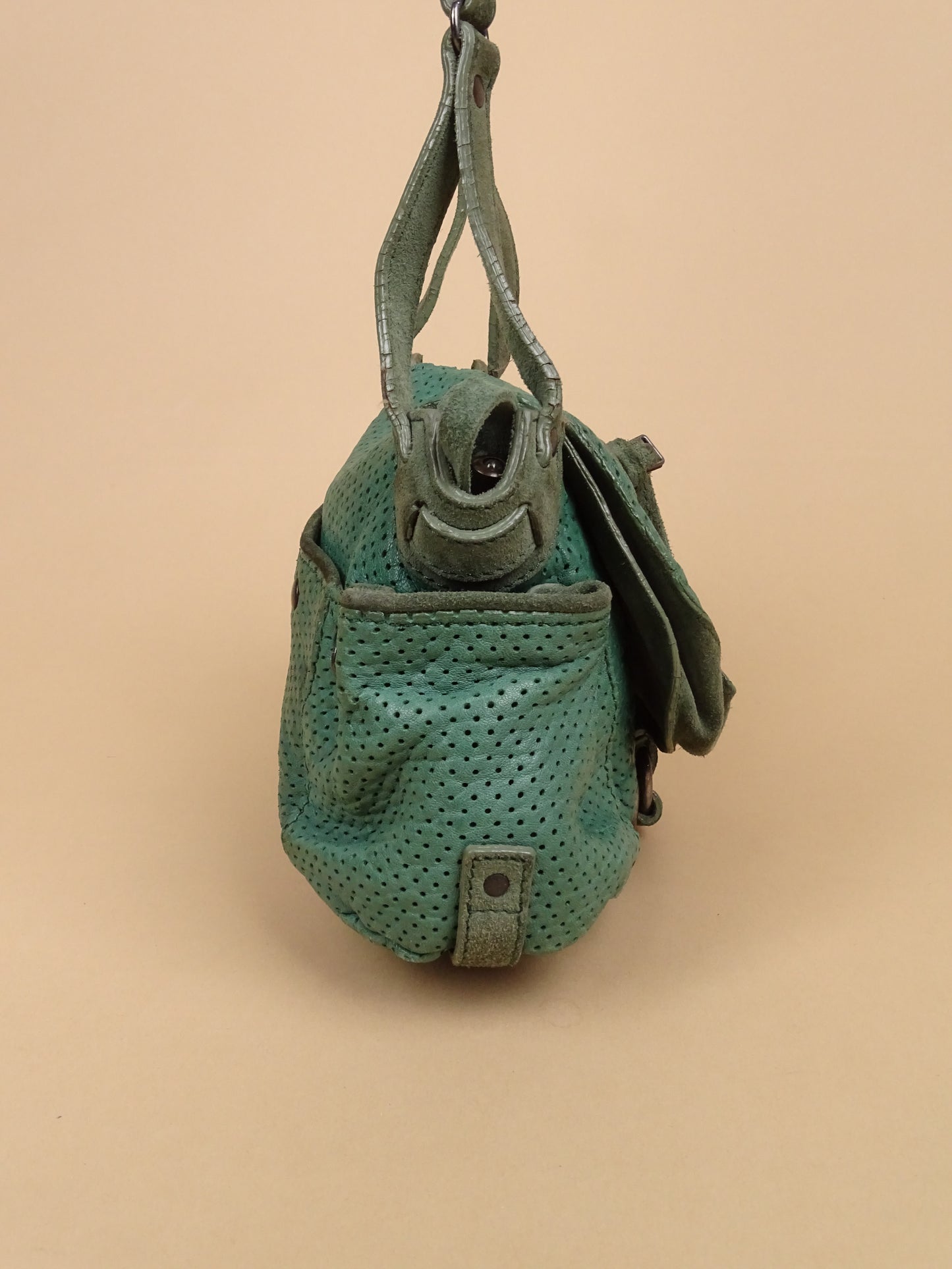 Sac Jérôme Dreyfuss Twee Mini Vert Foncé Cuir