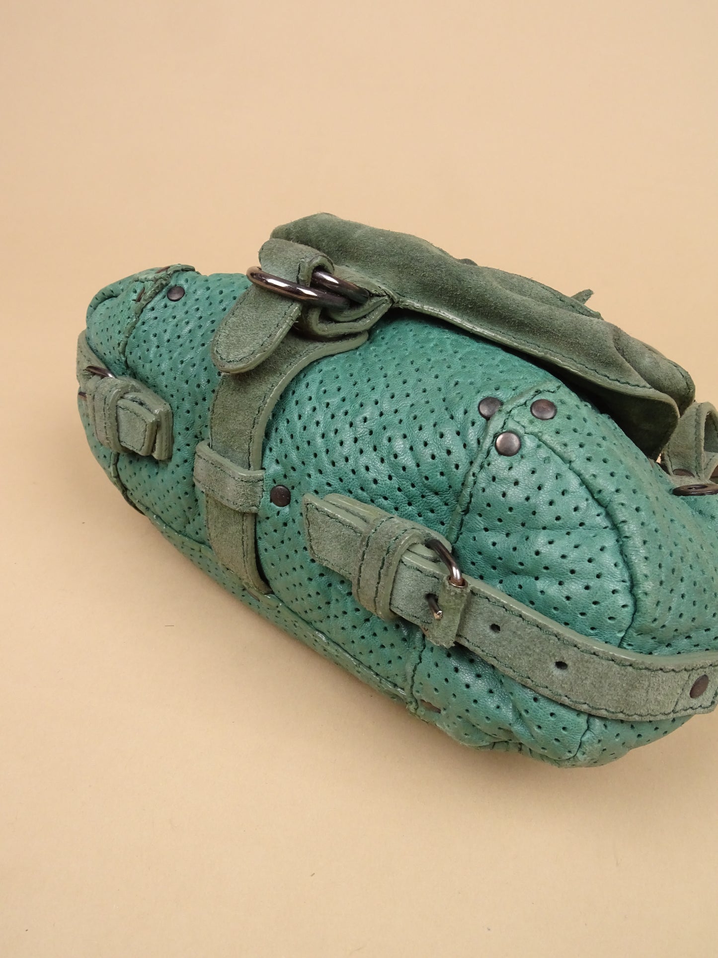 Sac Jérôme Dreyfuss Twee Mini Vert Foncé Cuir