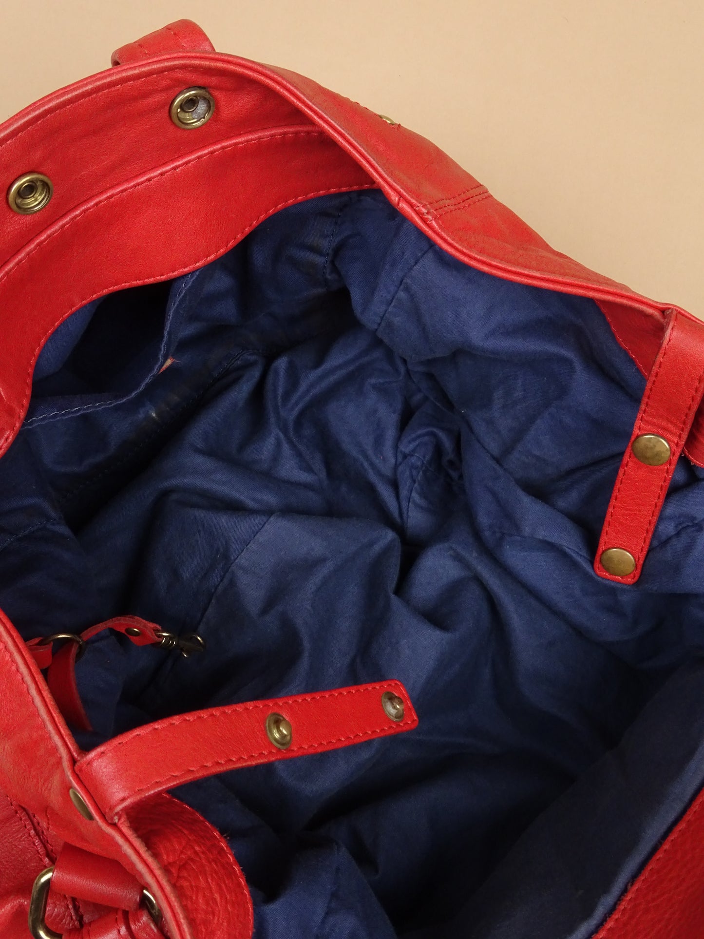 Sac Jérôme Dreyfuss Billy Rouge Corail Cuir