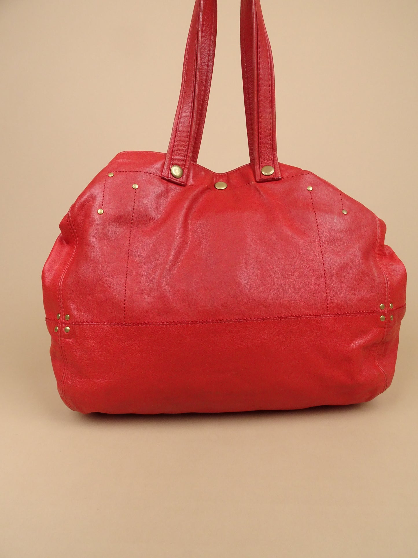 Sac Jérôme Dreyfuss Billy Rouge Corail Cuir