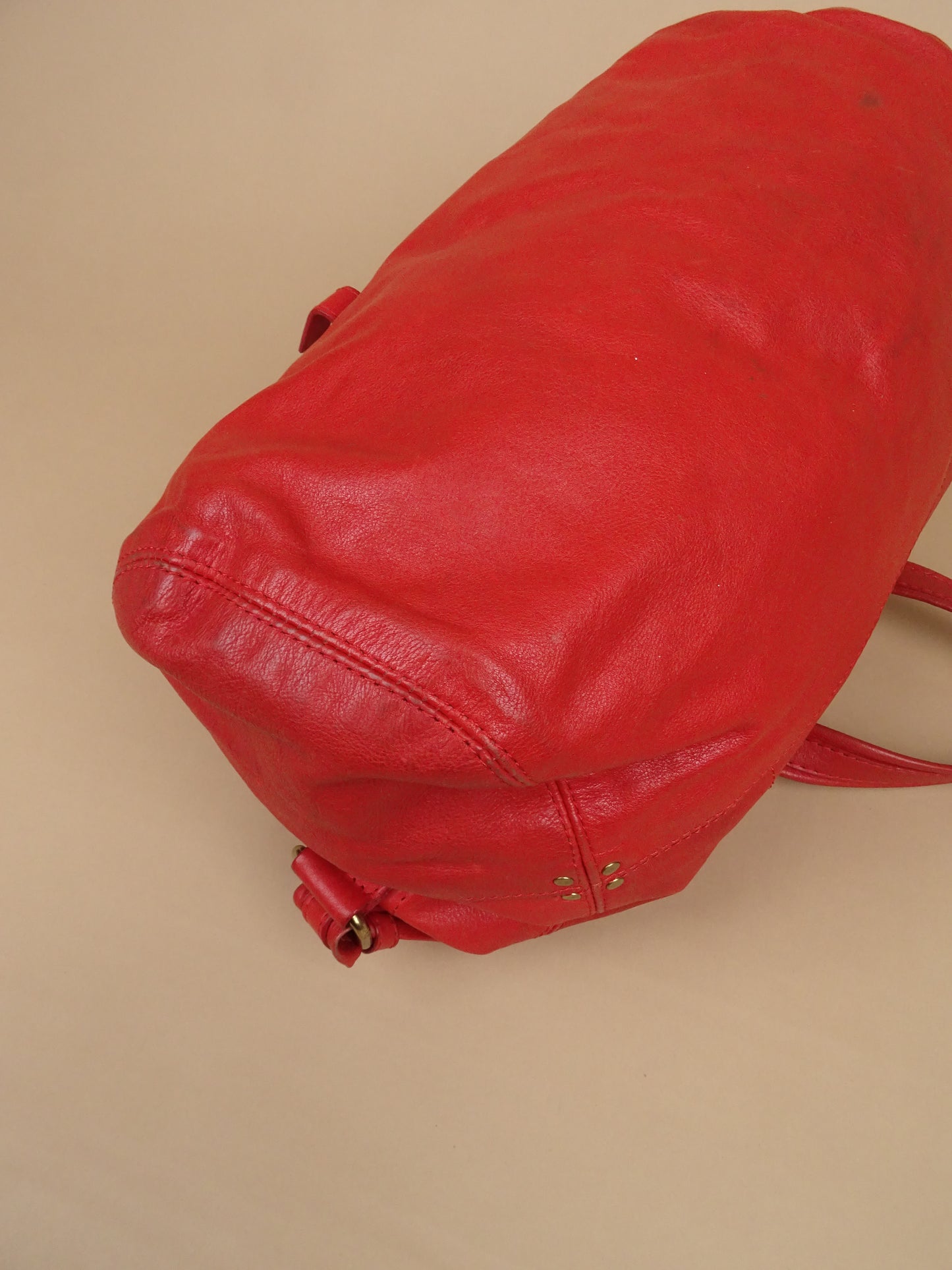 Sac Jérôme Dreyfuss Billy Rouge Corail Cuir