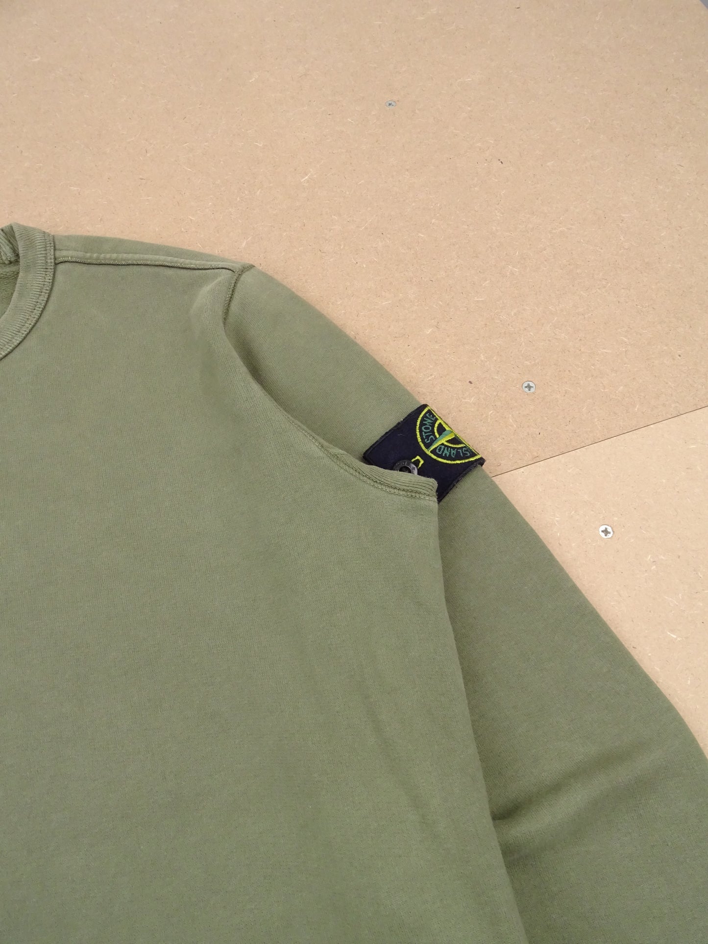 Pull Stone Island Col Rond Sweat Crewneck Kaki S Homme
