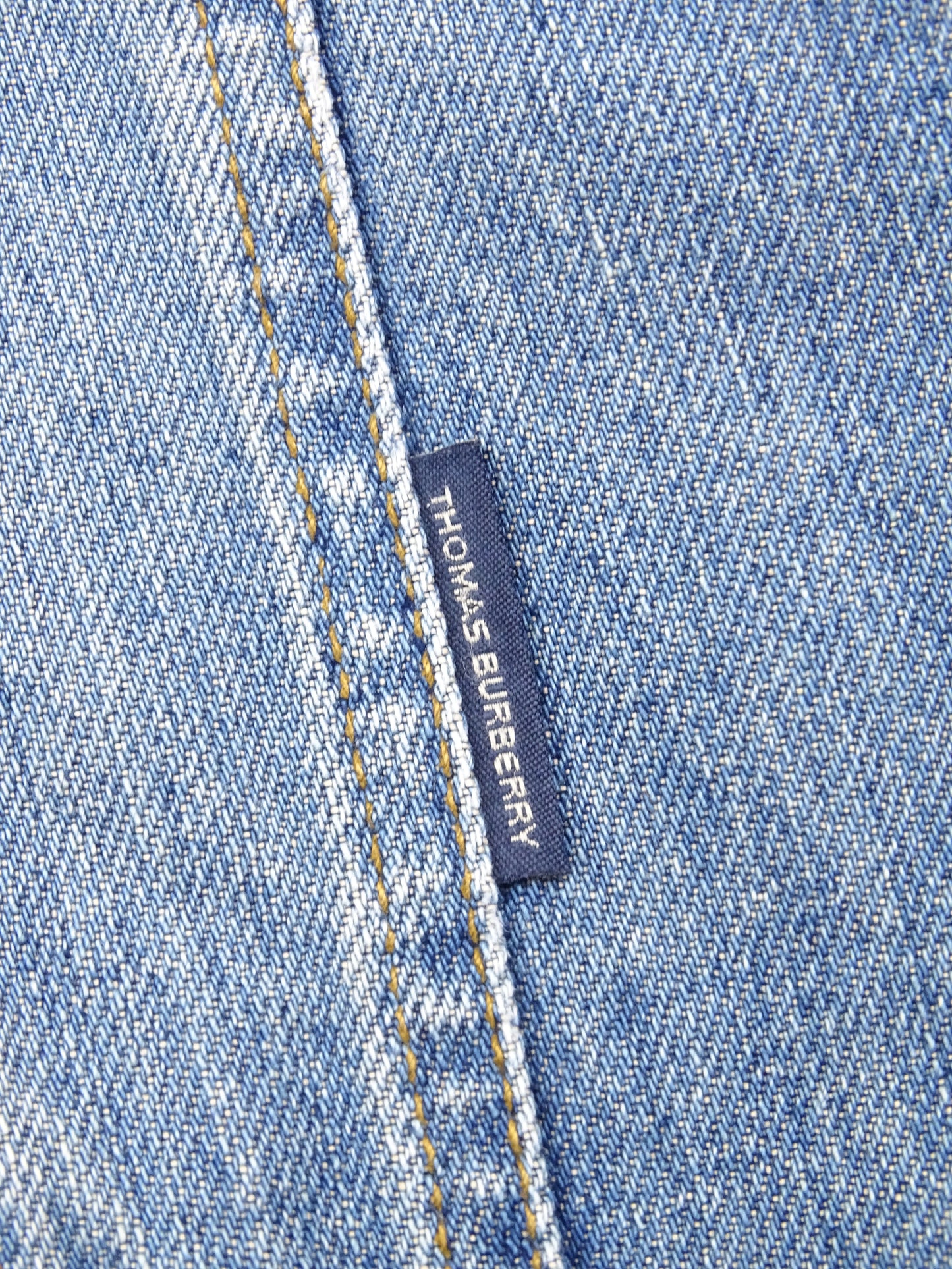 Veste Burberry En Jean Cropped S Femme Bleu