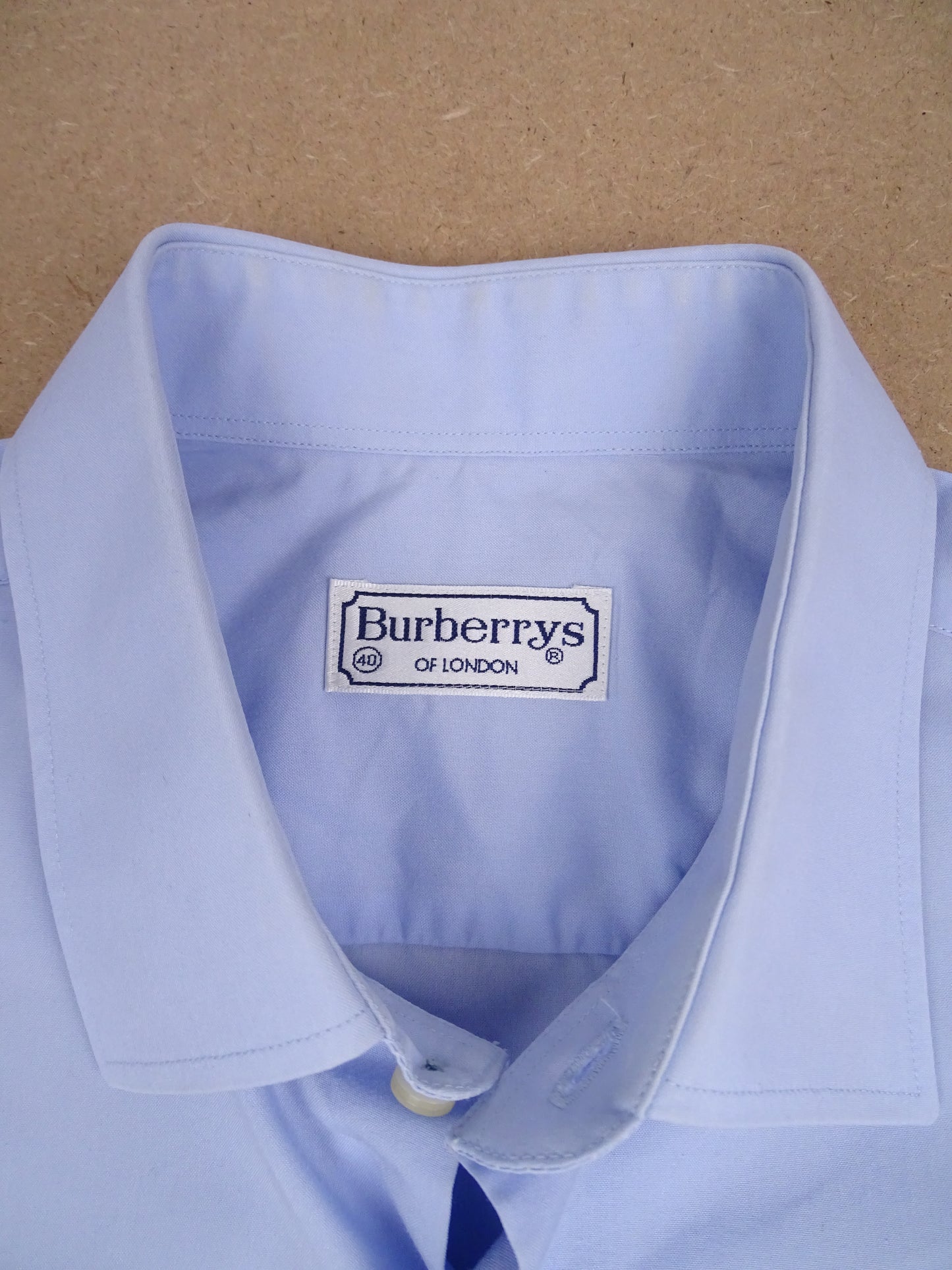 Chemise Burberry Bleue Logo Brodé L Homme