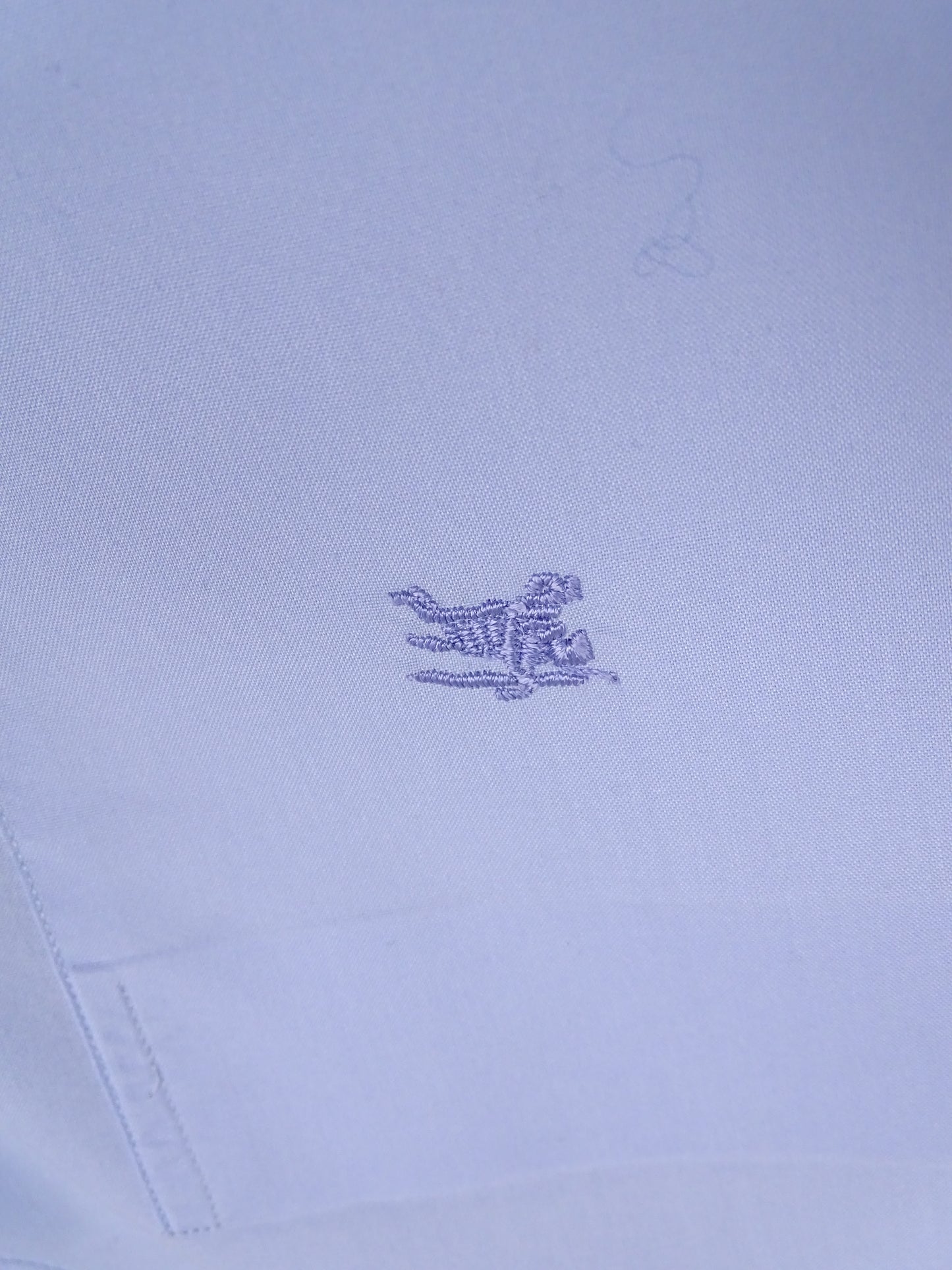 Chemise Burberry Bleue Logo Brodé L Homme