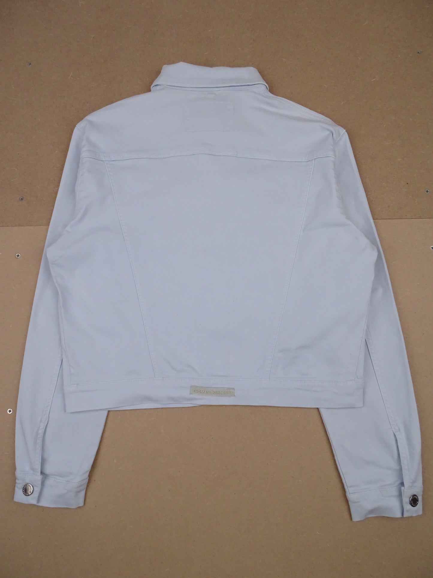 Veste Burberry Coton Bleu Clair M Femme