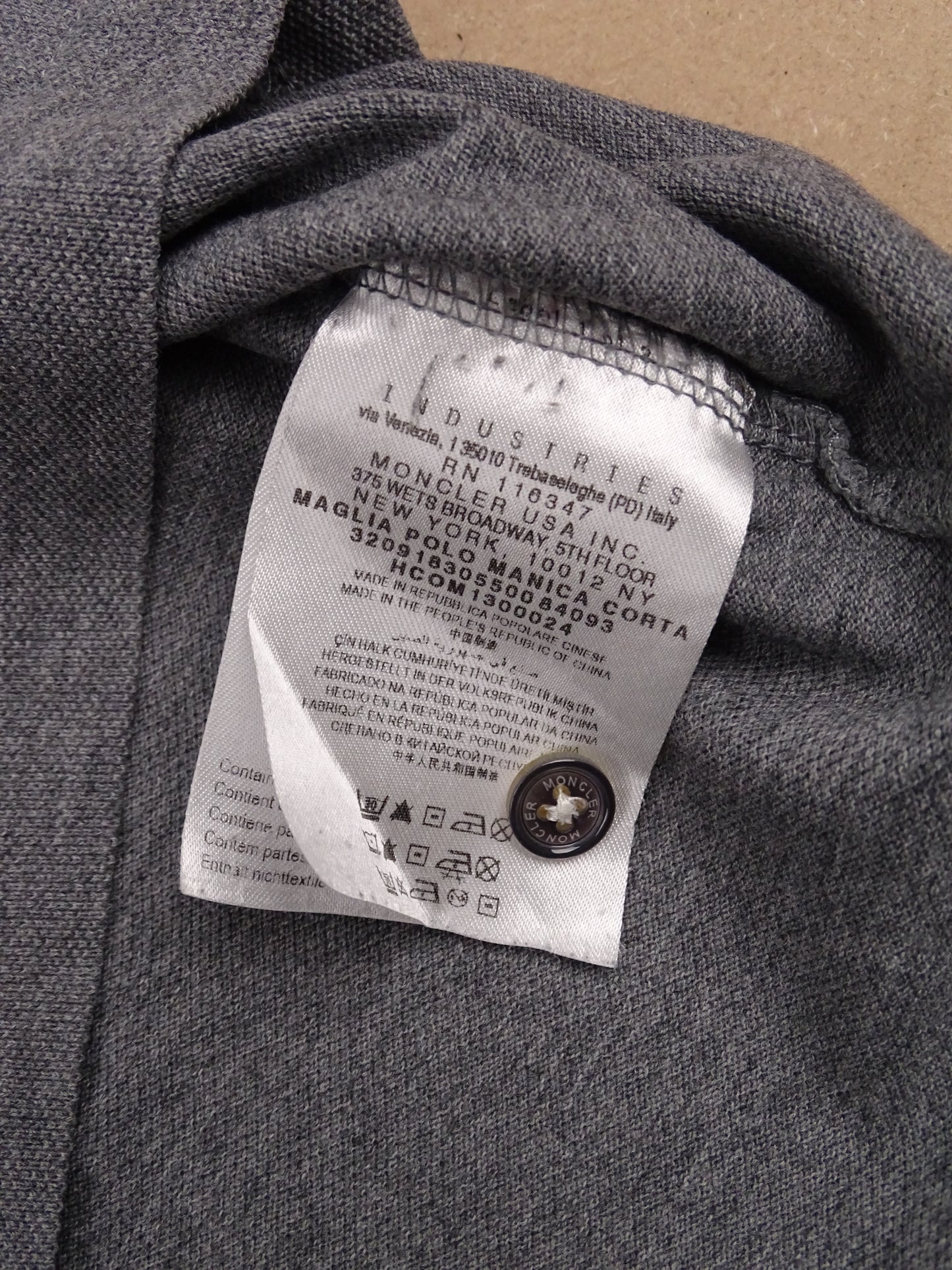 Polo Moncler Gris S Homme