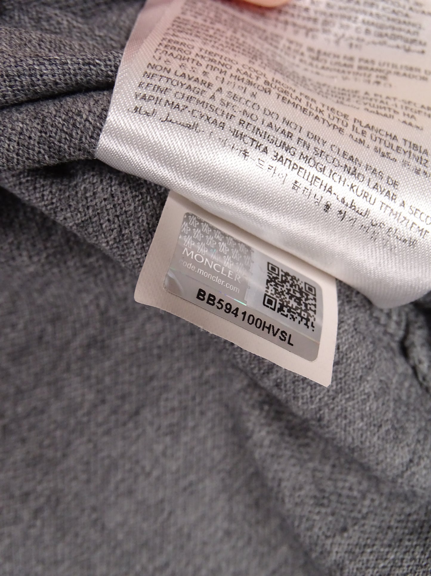 Polo Moncler Gris S Homme