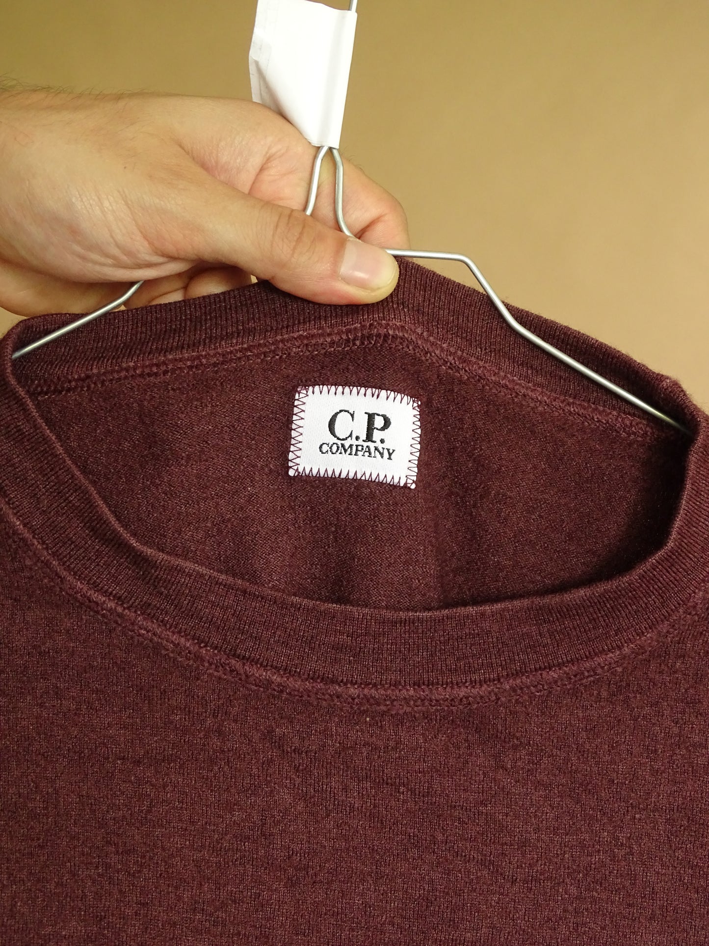 Pull C.P. Company Merino Bordeaux Laine XS Homme