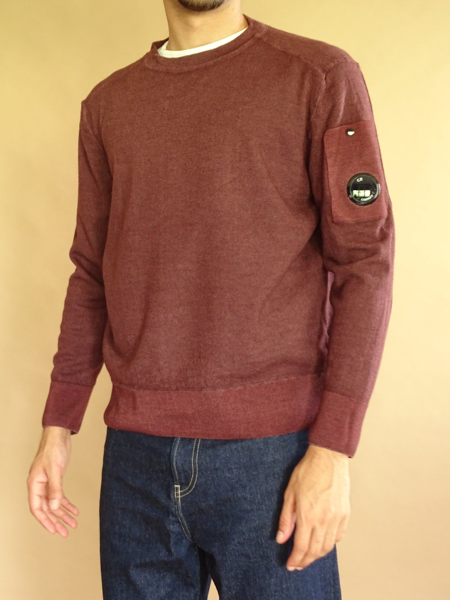 Pull C.P. Company Merino Bordeaux Laine XS Homme