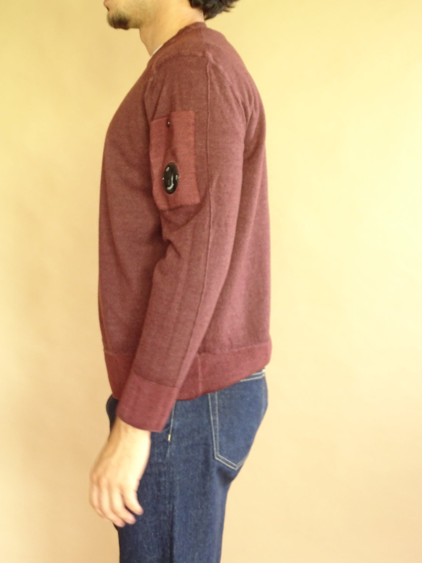 Pull C.P. Company Merino Bordeaux Laine XS Homme