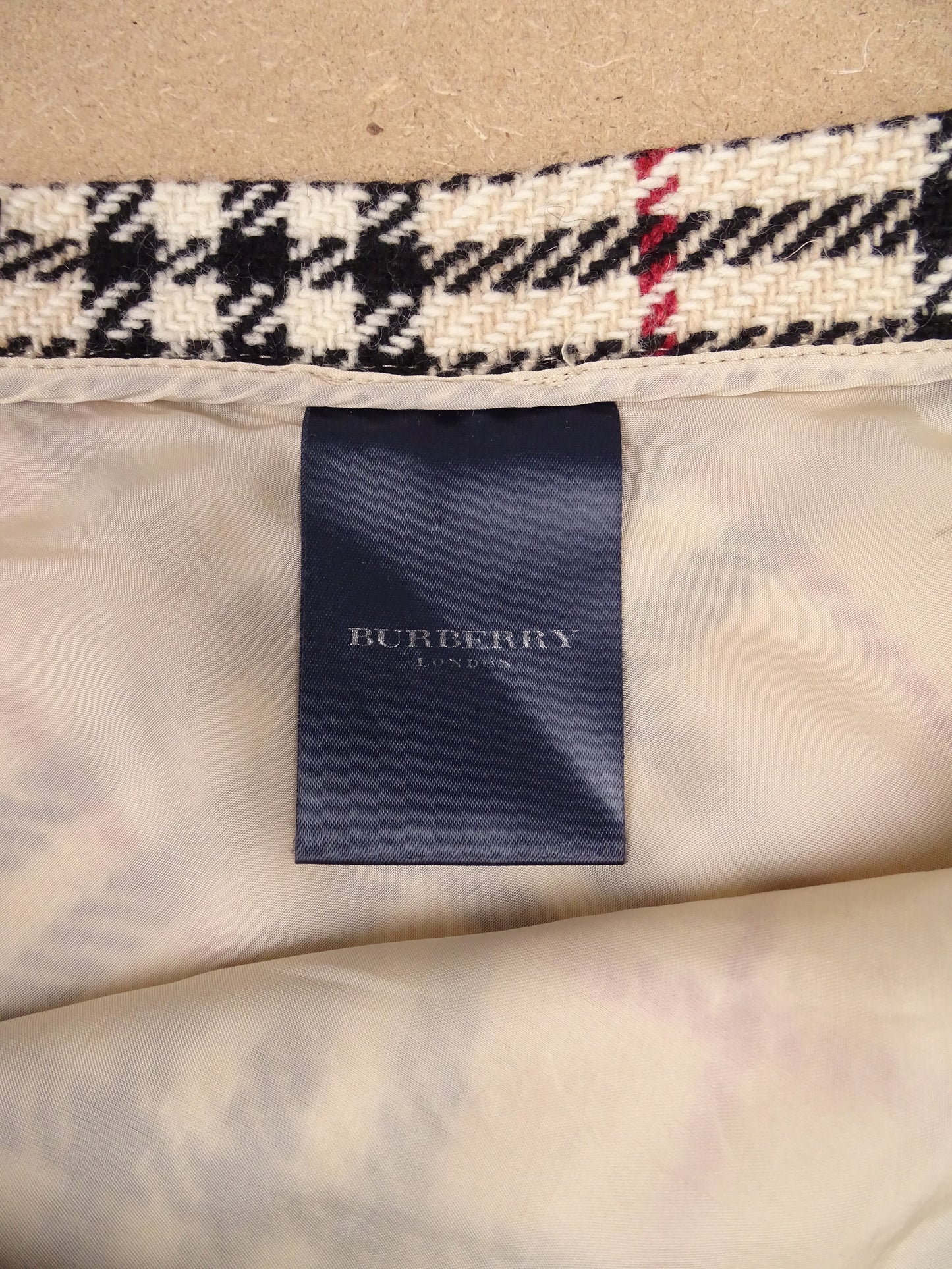 Jupe Burberry Novacheck Tartan Beige S Femme