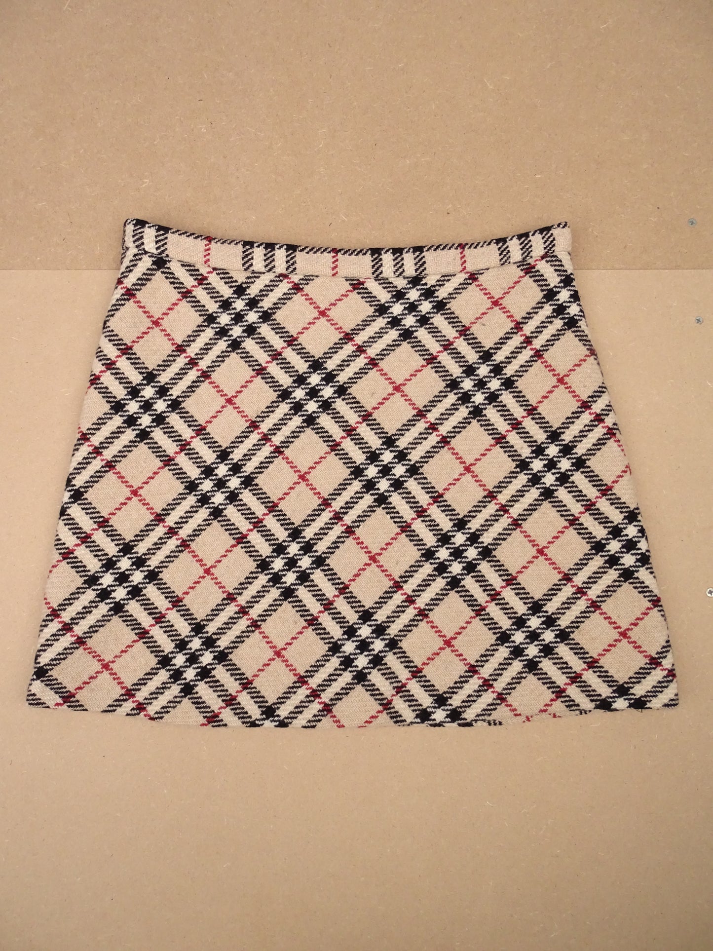 Jupe Burberry Novacheck Tartan Beige S Femme