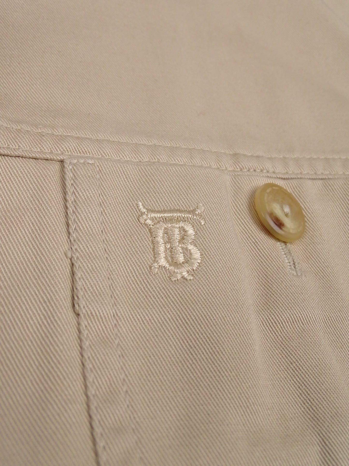 Veste Chemise Courte / Crop Burberry Beige Avec Poches L Femme