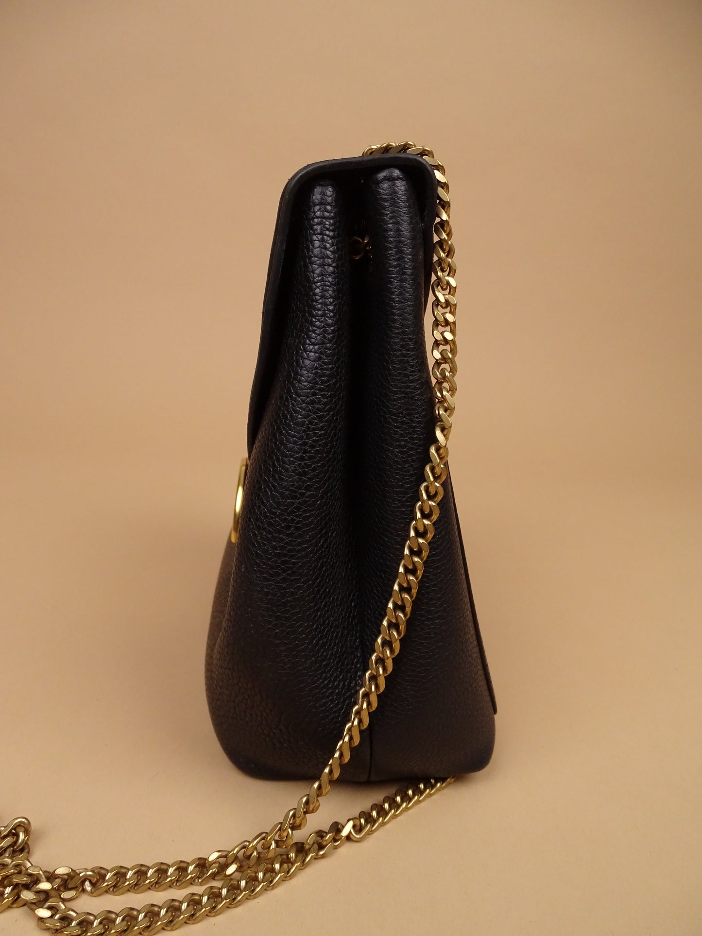 Sac Polène Numéro 1 Mini Noir Cuir Daim Bandoulière