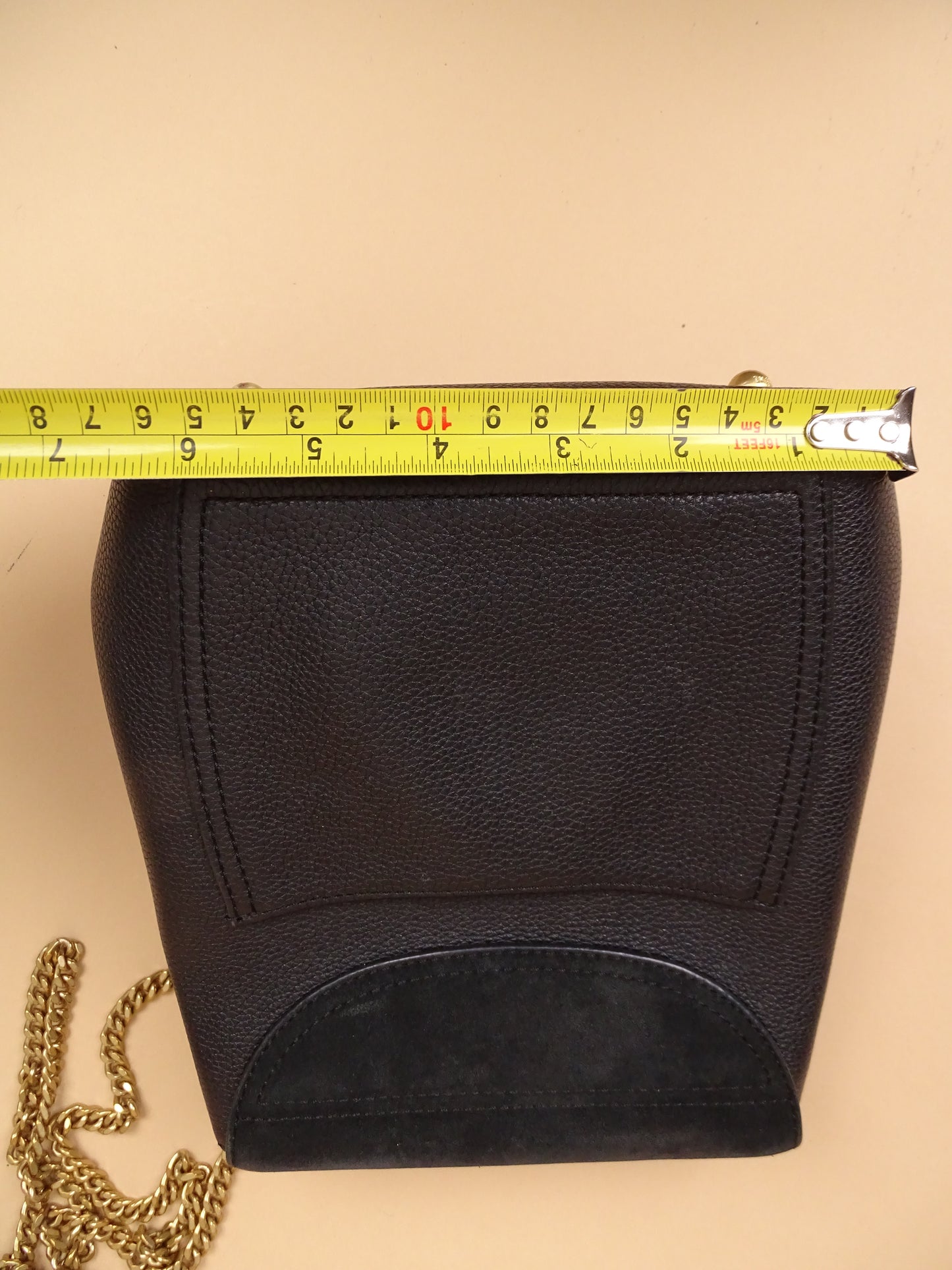 Sac Polène Numéro 1 Mini Noir Cuir Daim Bandoulière