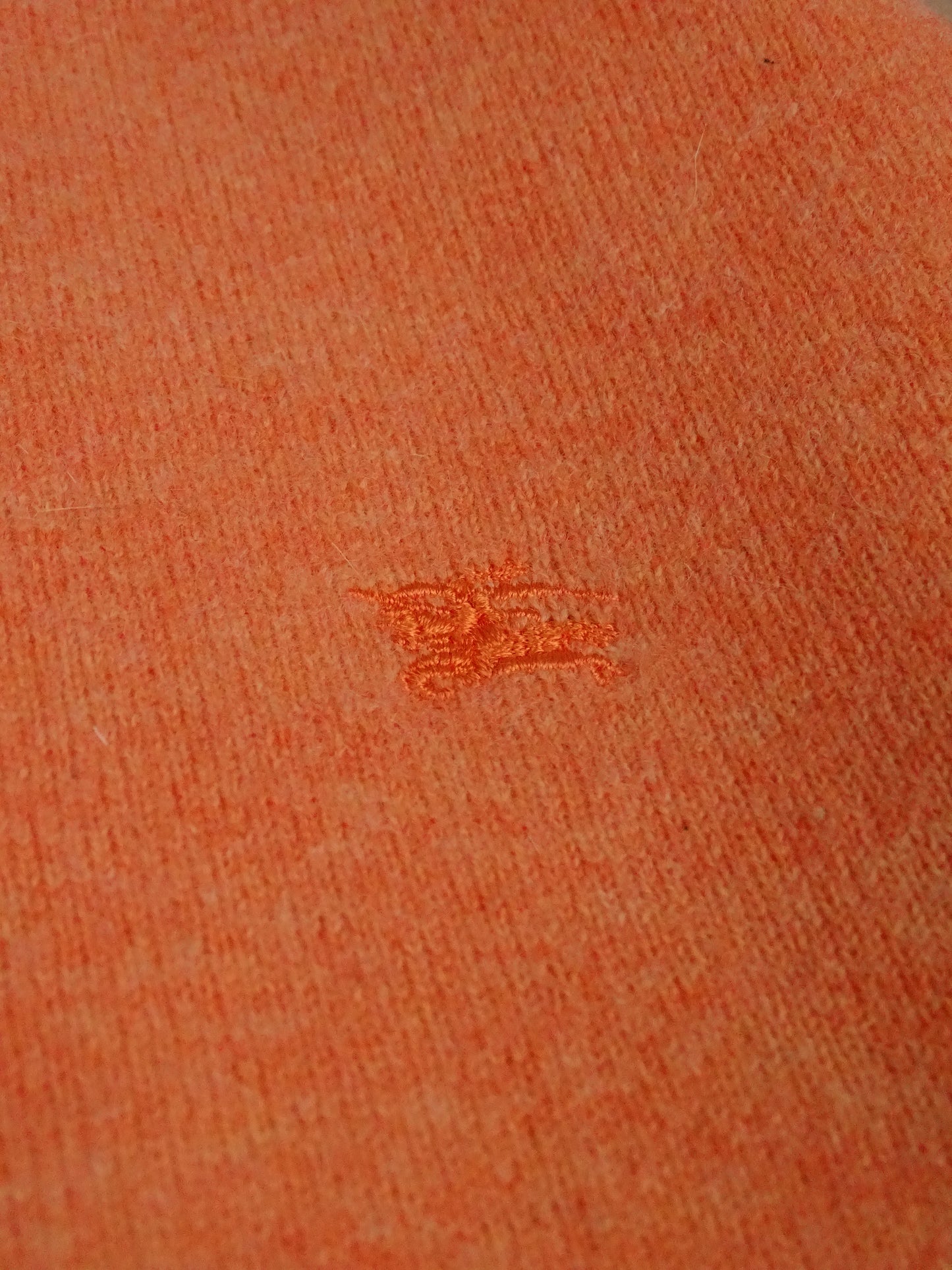 Pull Burberry Orange Col Rond M Homme Laine