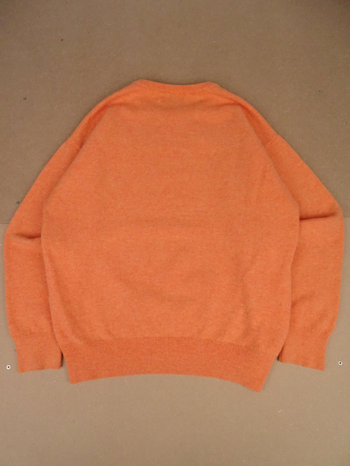Pull Burberry Orange Col Rond M Homme Laine