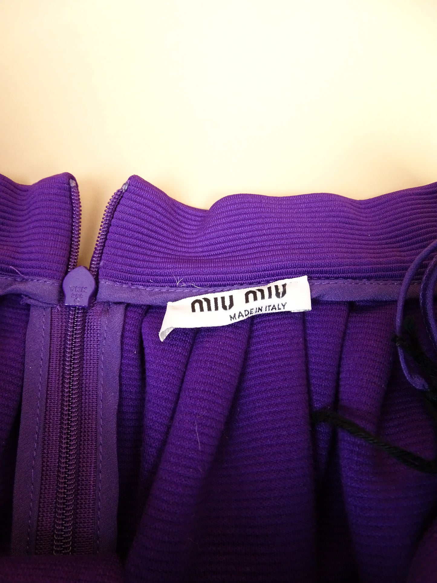 Mini-Jupe Bubble Miu Miu Plissée Violette nylon Coton S Femme