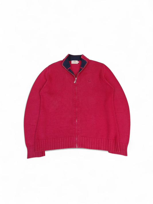 Pull Burberry Zippé Rouge En Taille XL Homme Coton
