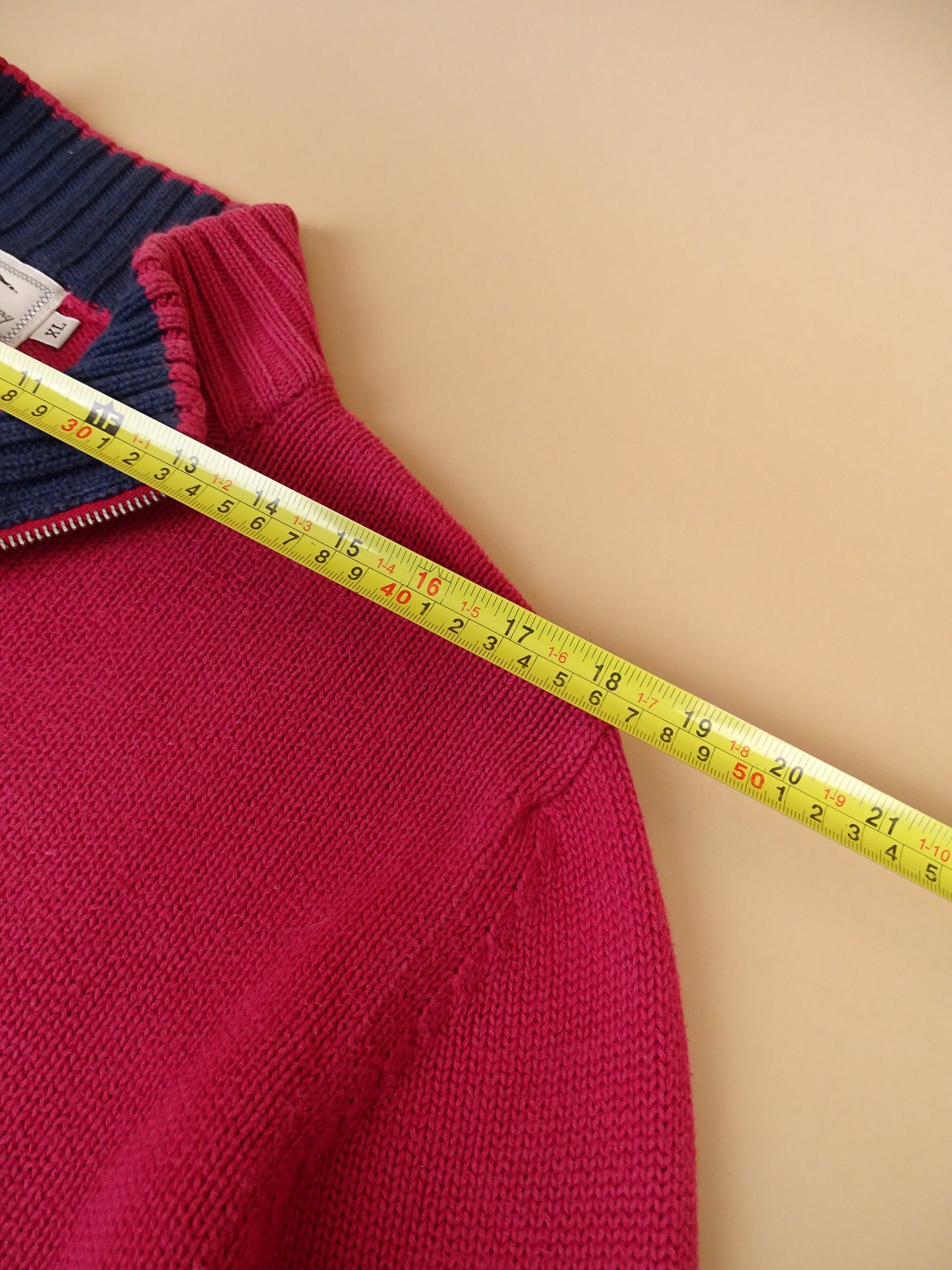 Pull Burberry Zippé Rouge En Taille XL Homme Coton