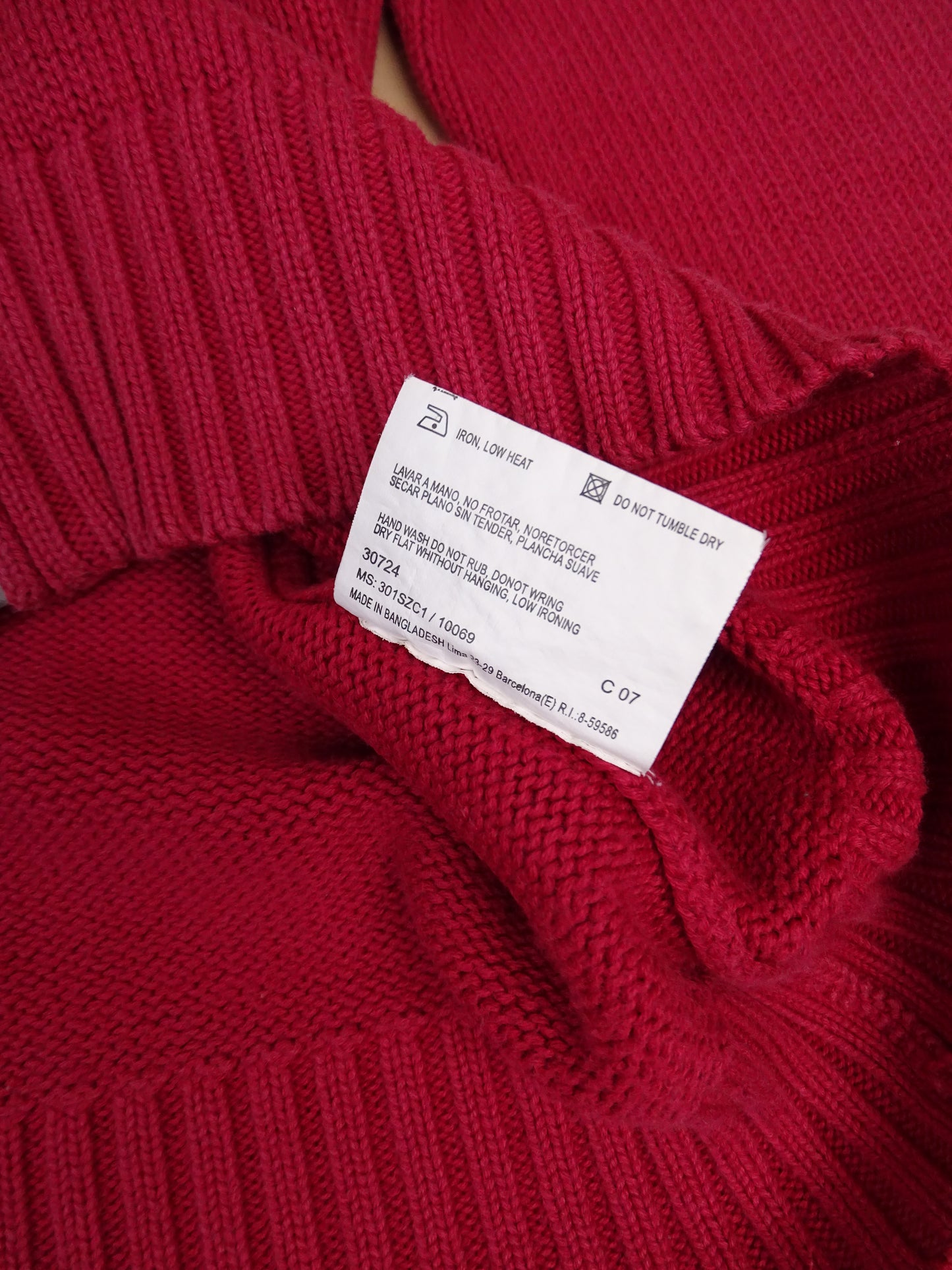 Pull Burberry Zippé Rouge En Taille XL Homme Coton