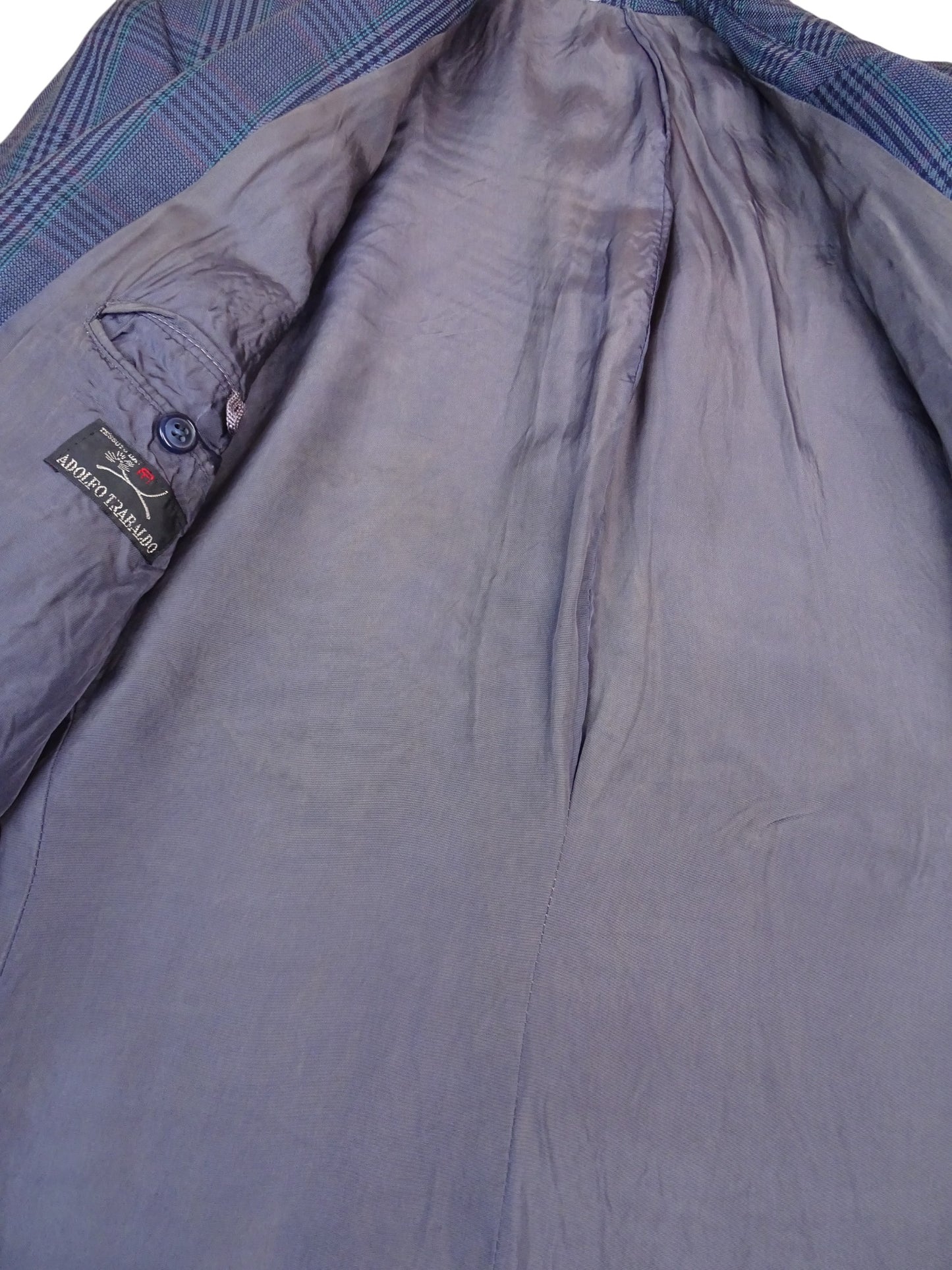 Yves Saint Laurent Veste Blazer Laine Bleu Marine Carreaux L Homme