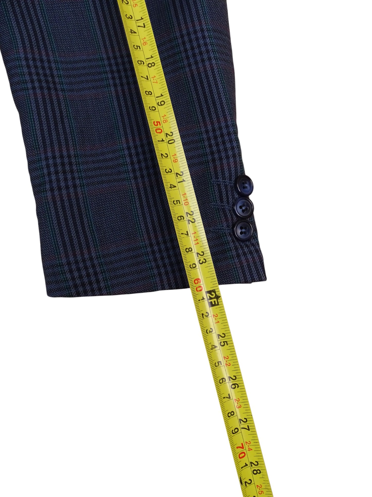 Yves Saint Laurent Veste Blazer Laine Bleu Marine Carreaux L Homme