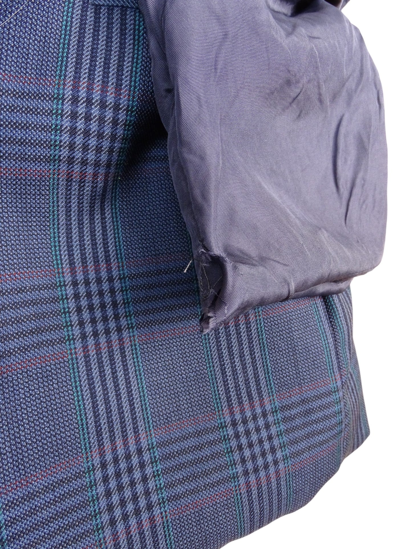 Yves Saint Laurent Veste Blazer Laine Bleu Marine Carreaux L Homme