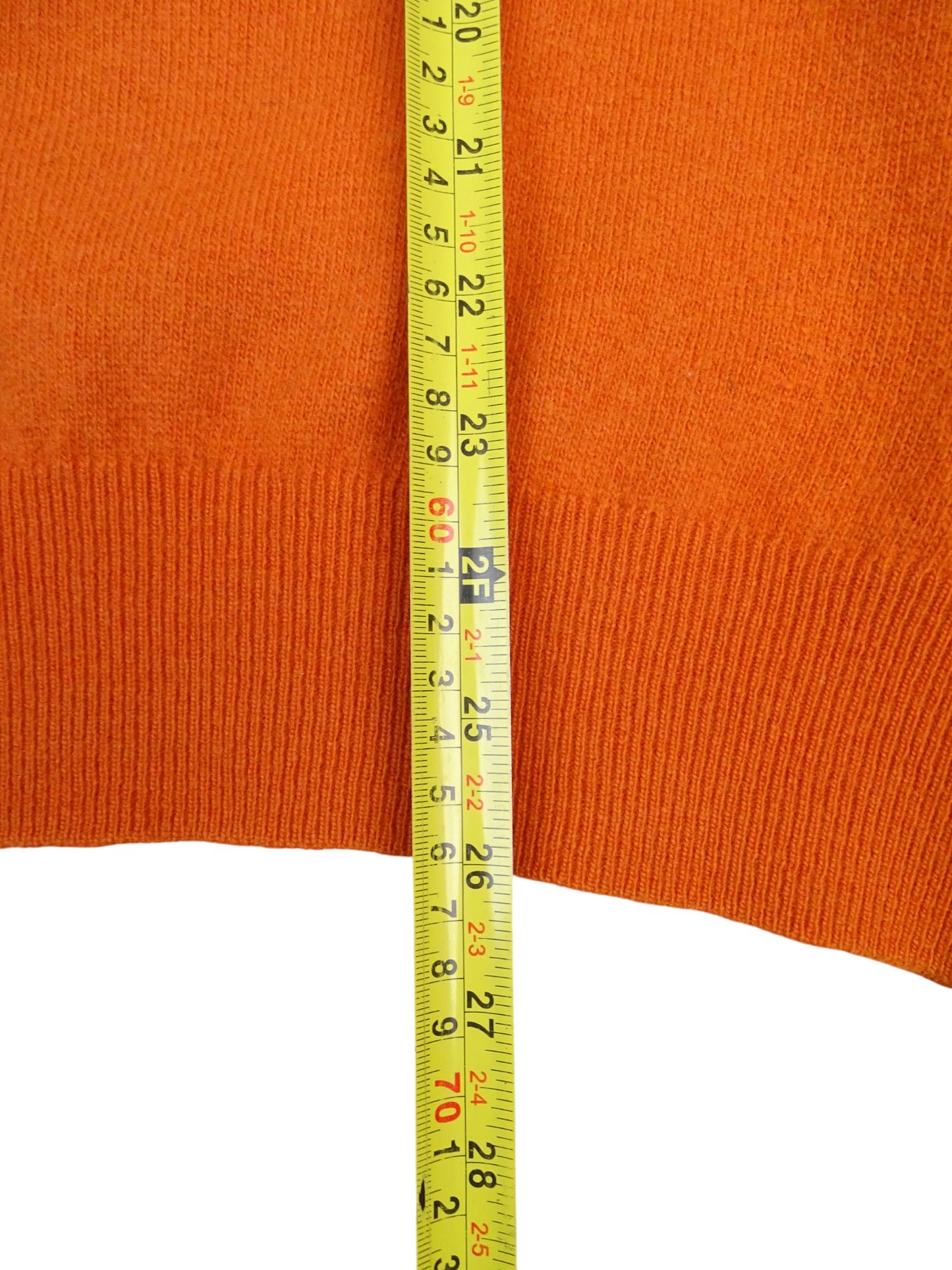 Pull Laine Orange Burberry M Homme 100% Laine