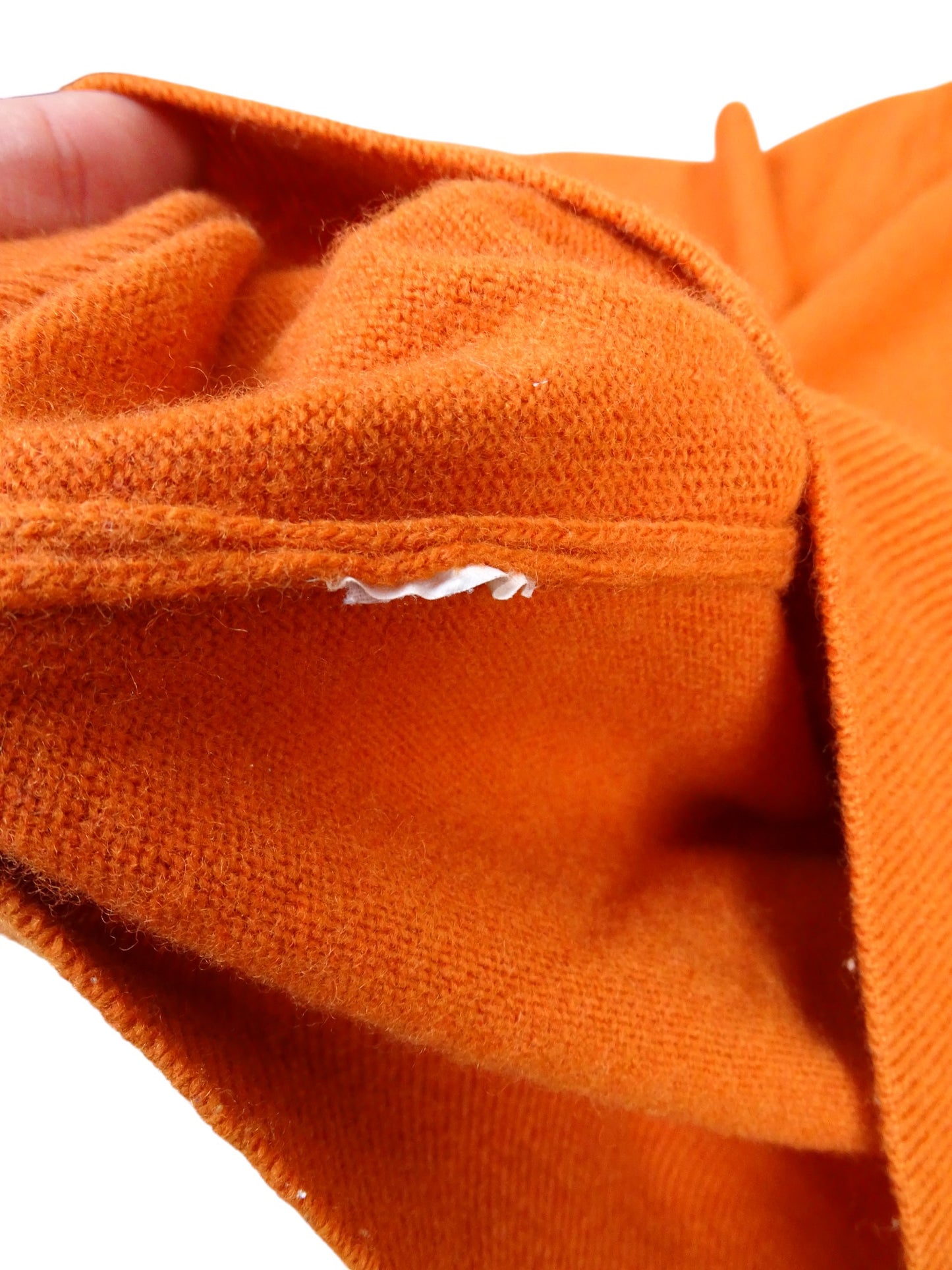 Pull Laine Orange Burberry M Homme 100% Laine