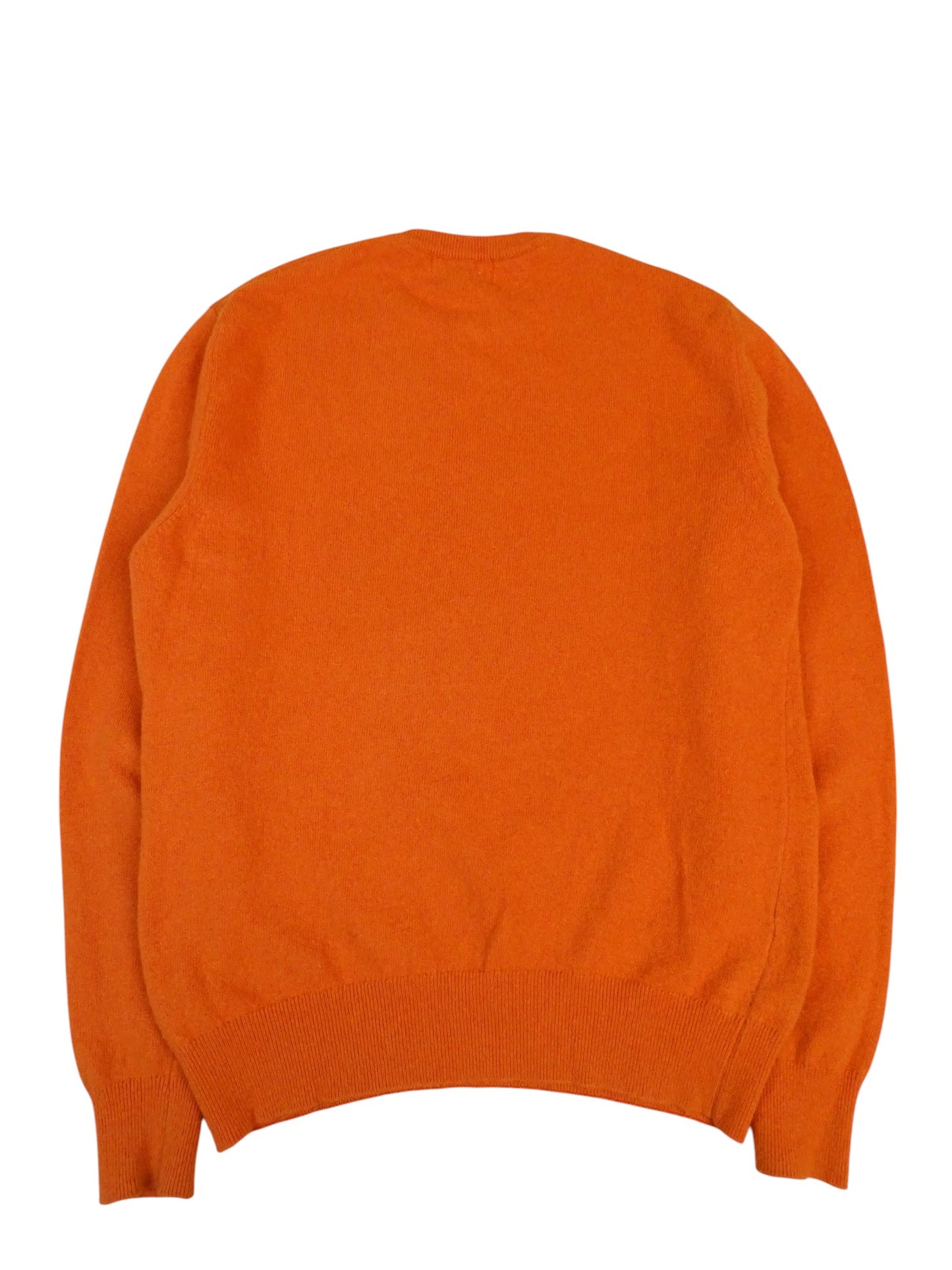 Pull Laine Orange Burberry M Homme 100% Laine