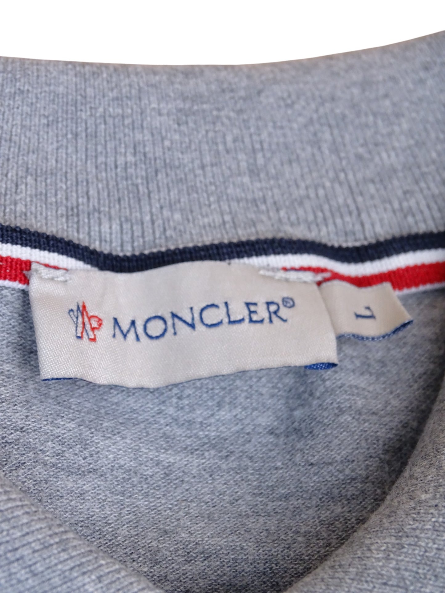 Polo Moncler Gris Rayures Violettes L Homme