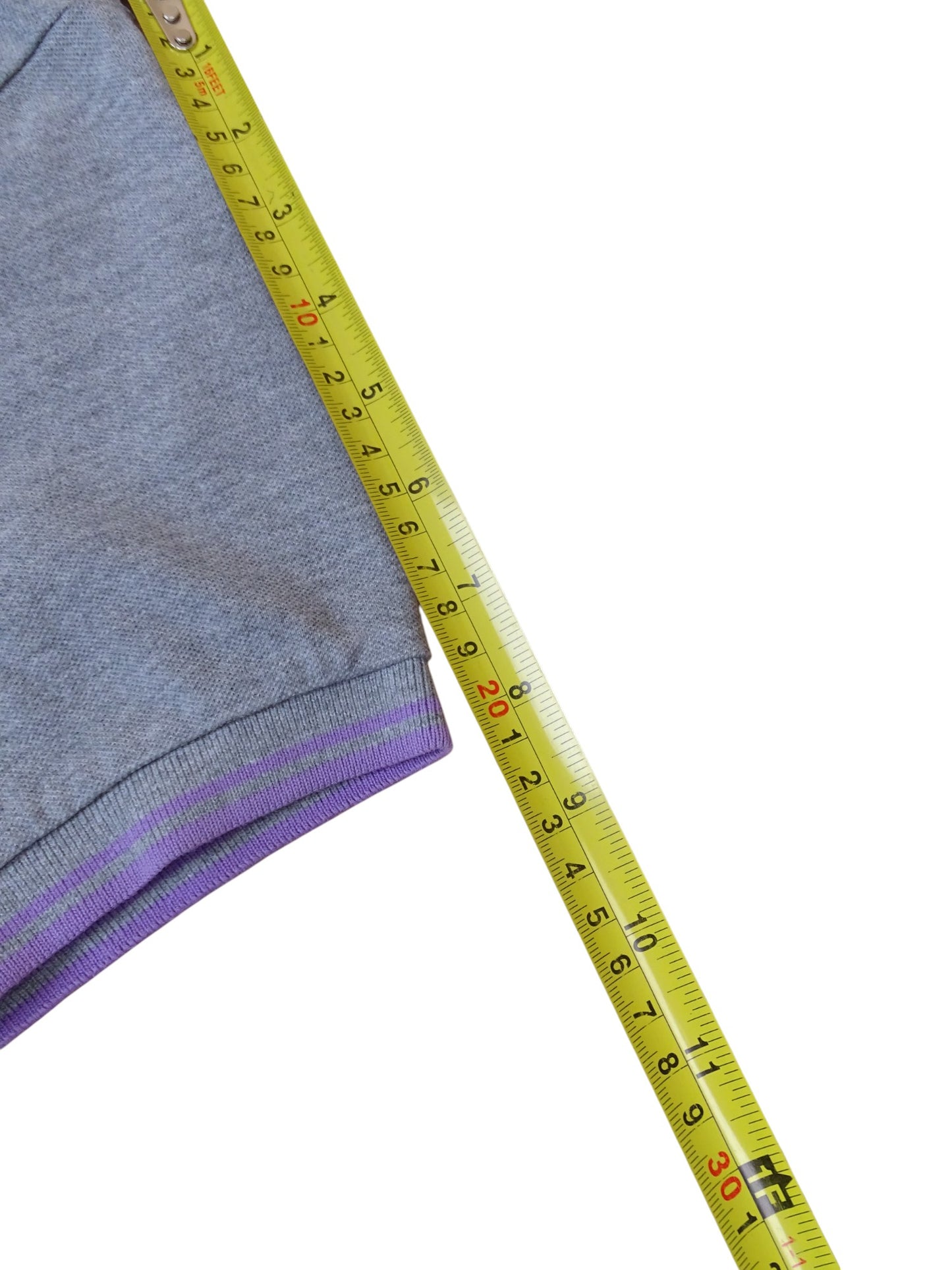 Polo Moncler Gris Rayures Violettes L Homme