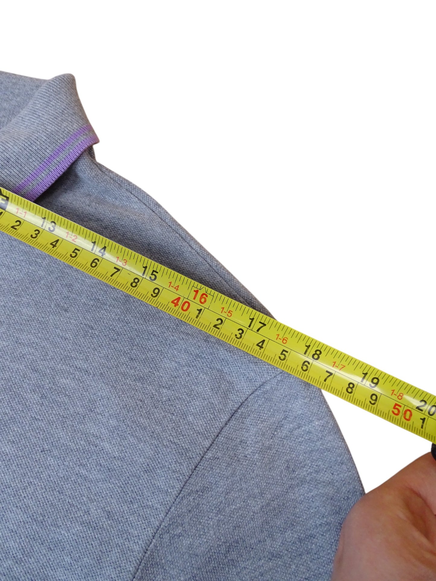 Polo Moncler Gris Rayures Violettes L Homme